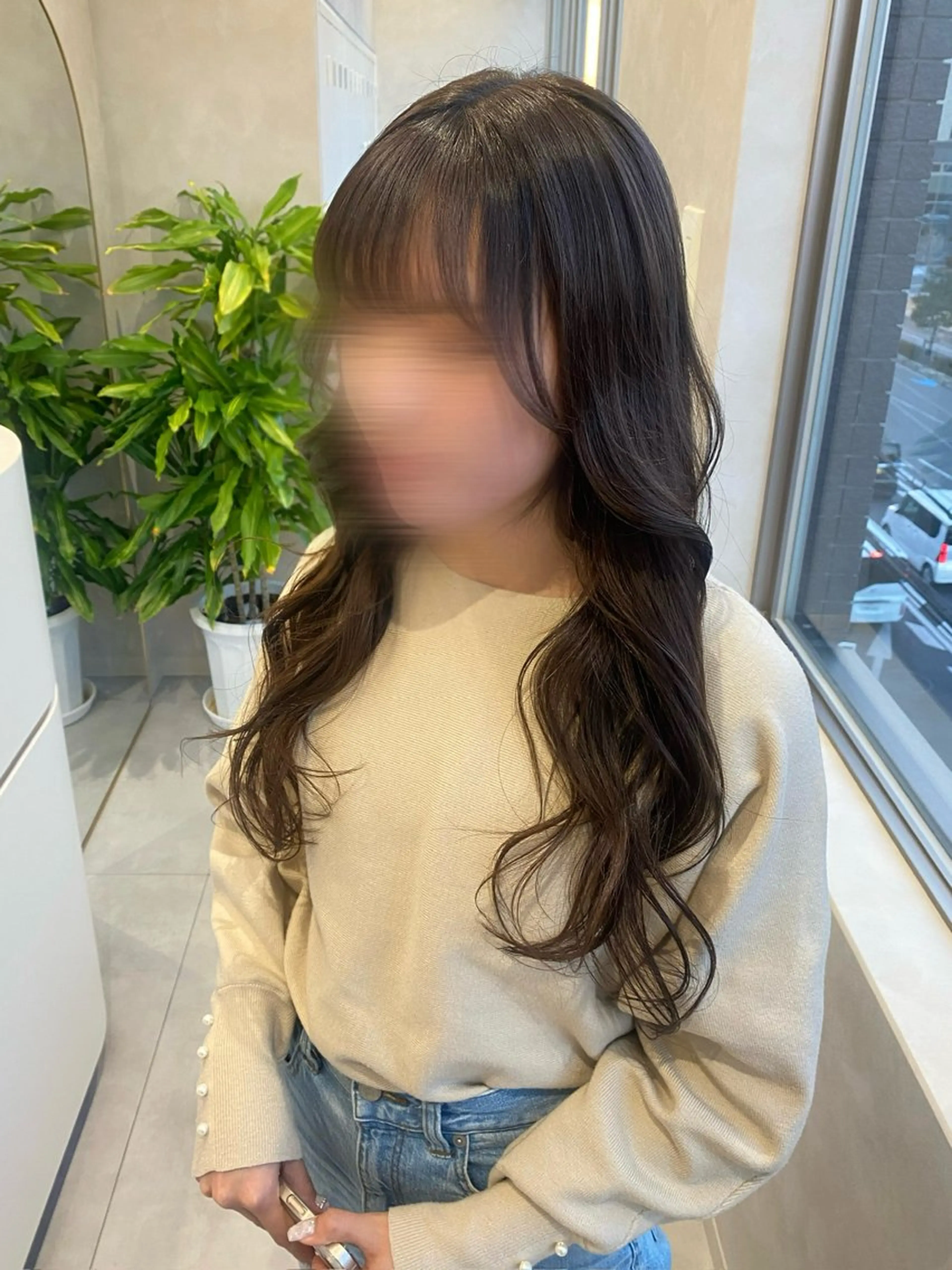 ロング 韓国風ヘア カット ヘアカラー 韓国ヘア・カラー 🩵SHIZUKUのヘアスタイル