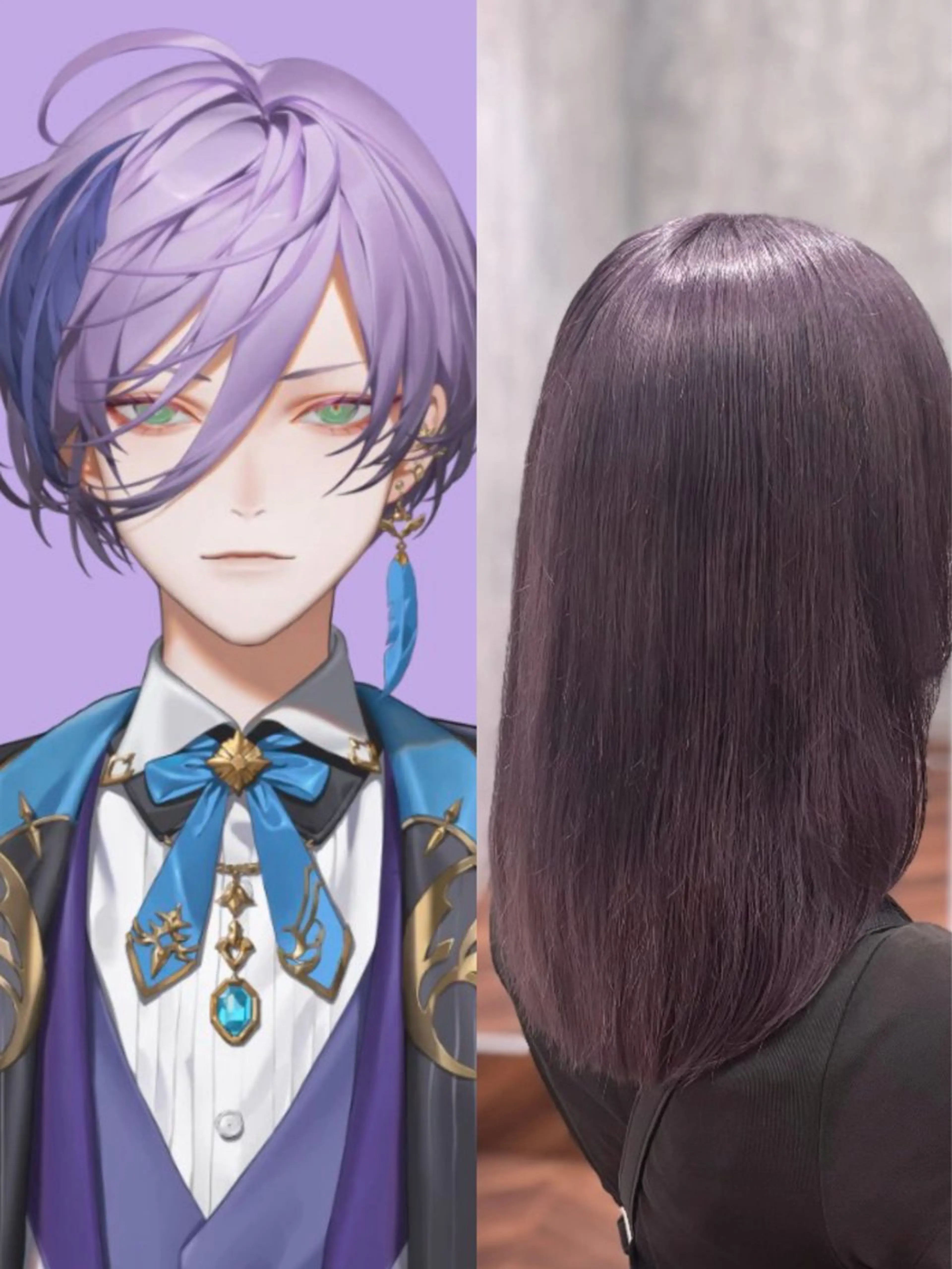 ミディアム カラー ヘアカラー トリートメント 詩乃 暖色系🎀レイヤーのヘアスタイル