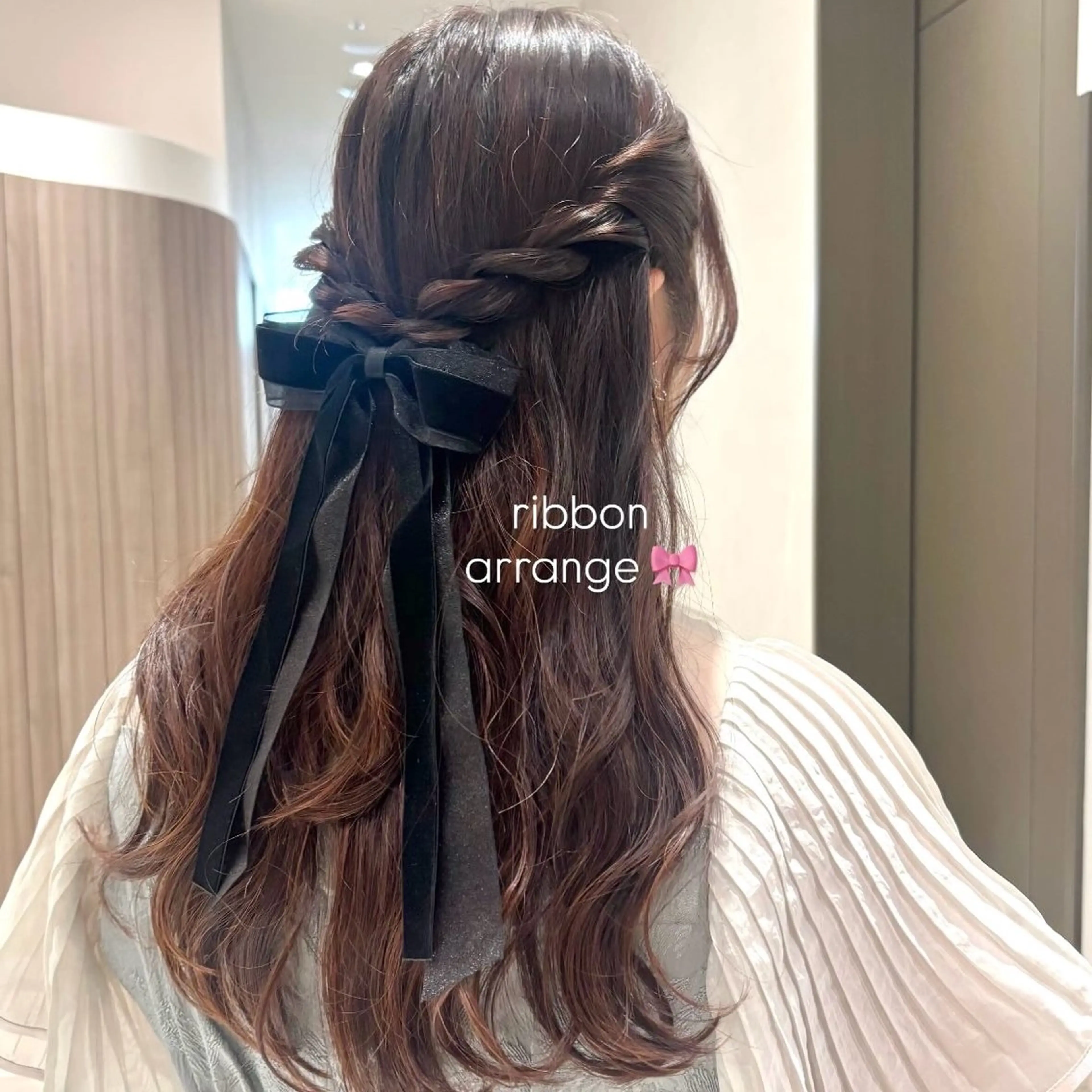 【おでかけ特別プラン】前髪お顔周りカット+艶カラー+ケアトリートメント+プチアレンジ🌸ハーフアップorポニーテール🌸の写真