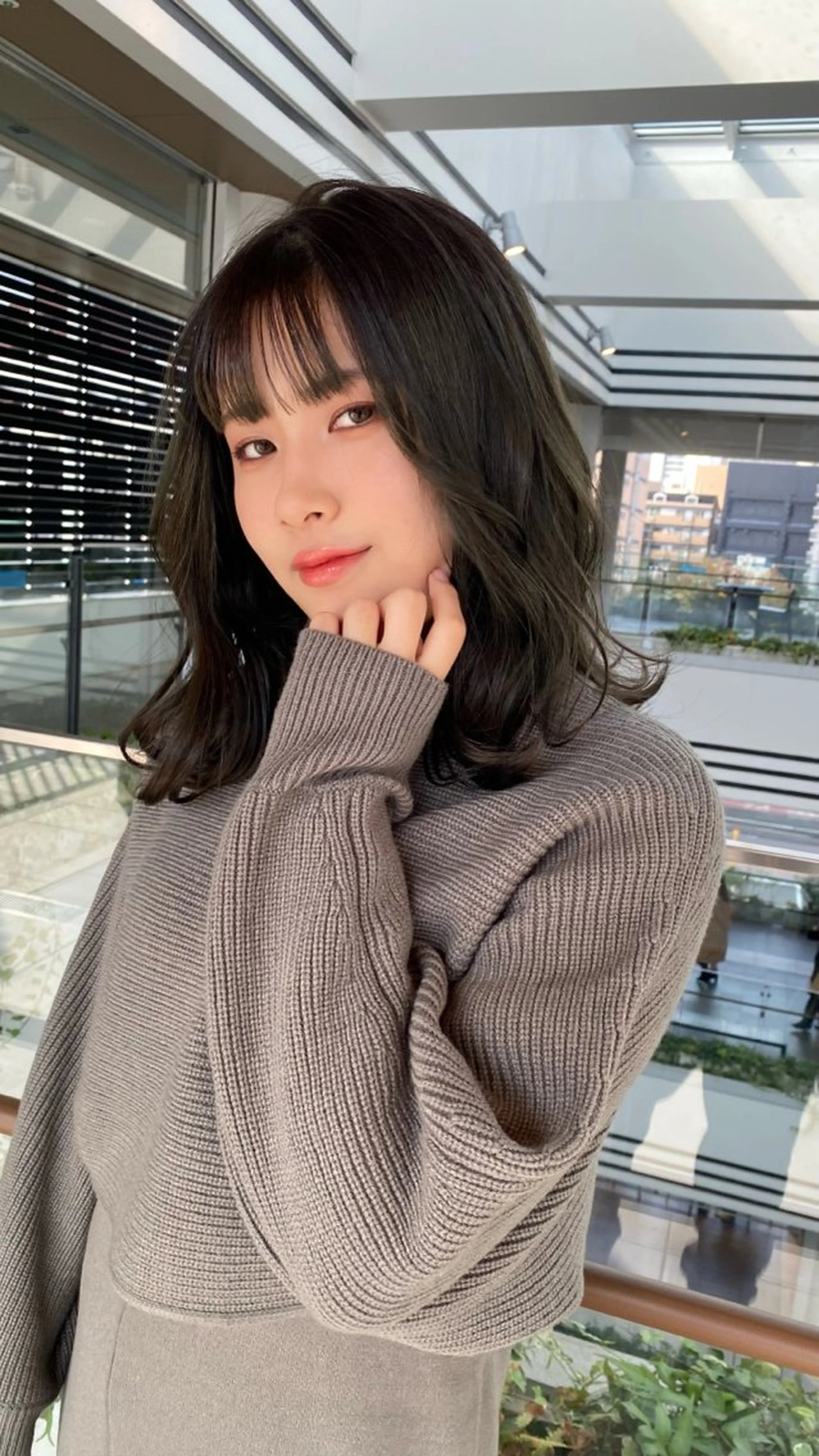 ミディアム カラー ヘアカラー RURI韓国ボブ 🇰🇷タッセルボブのヘアスタイル