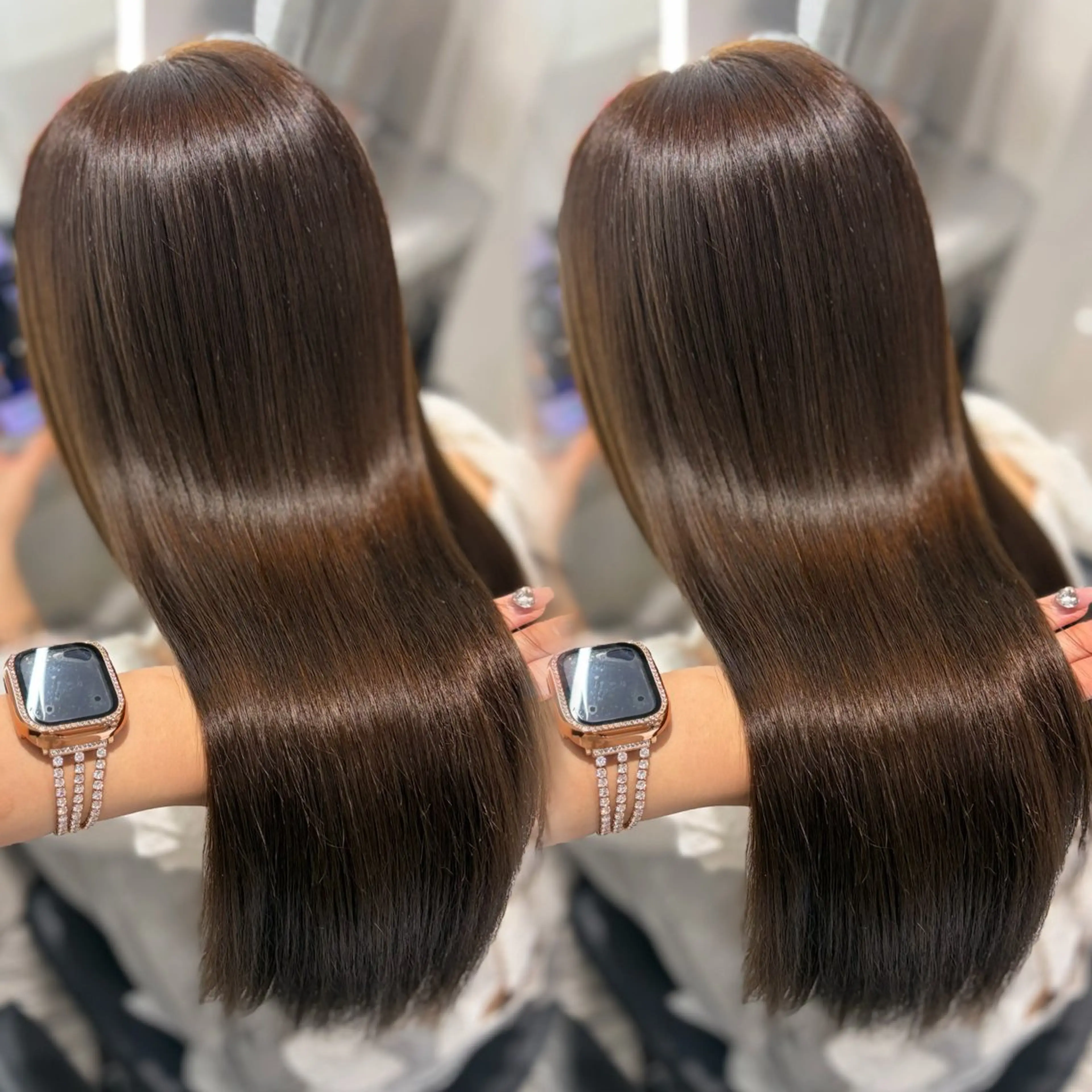 【💖伸ばし中の方必見🧸】プレミアムカラー＋Aujua極艶TR🩰超音波付き✨の写真