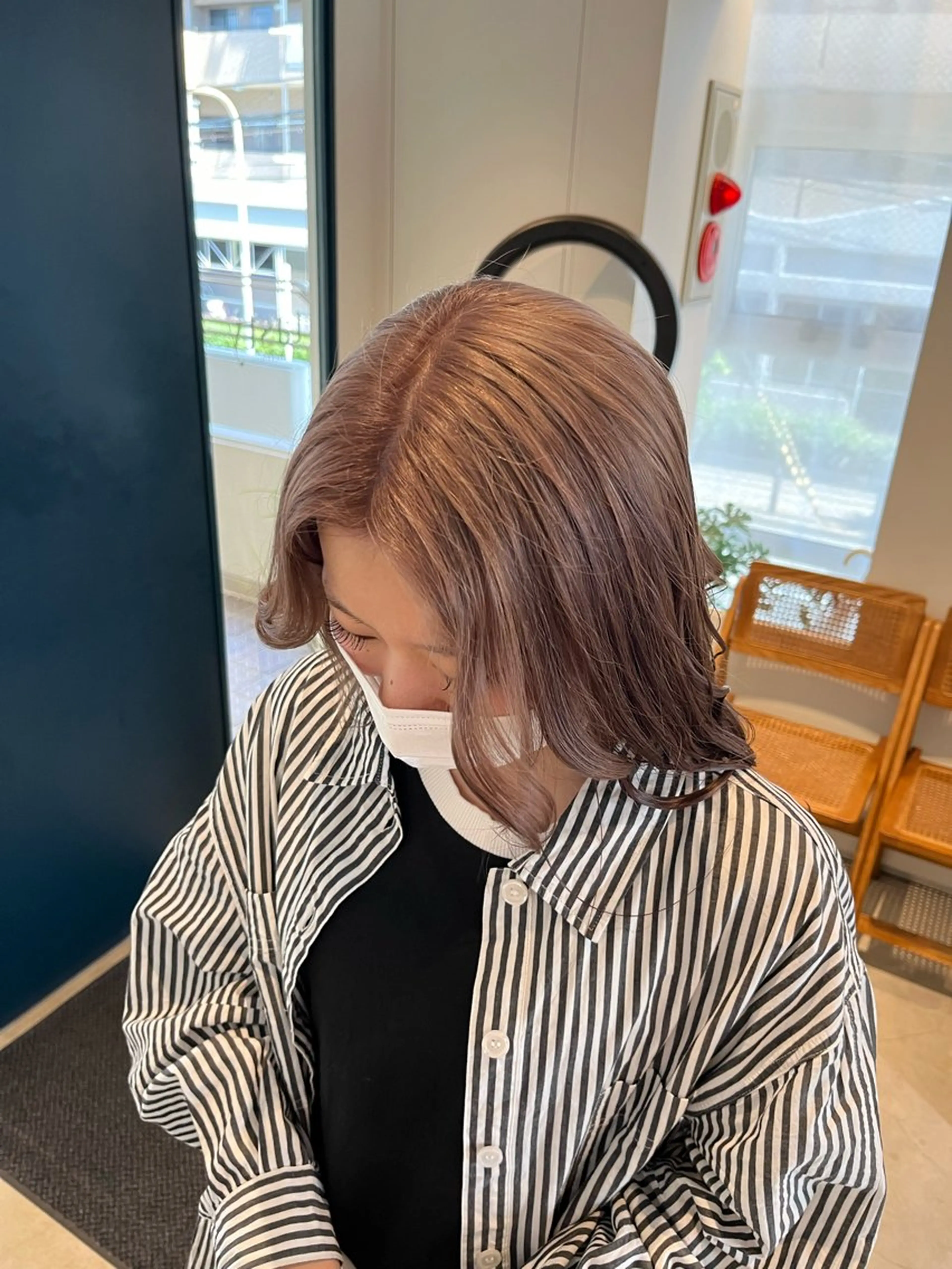 ロング カラー 艶髪ブリーチ/レイヤ ー/竹本幸希のヘアスタイル