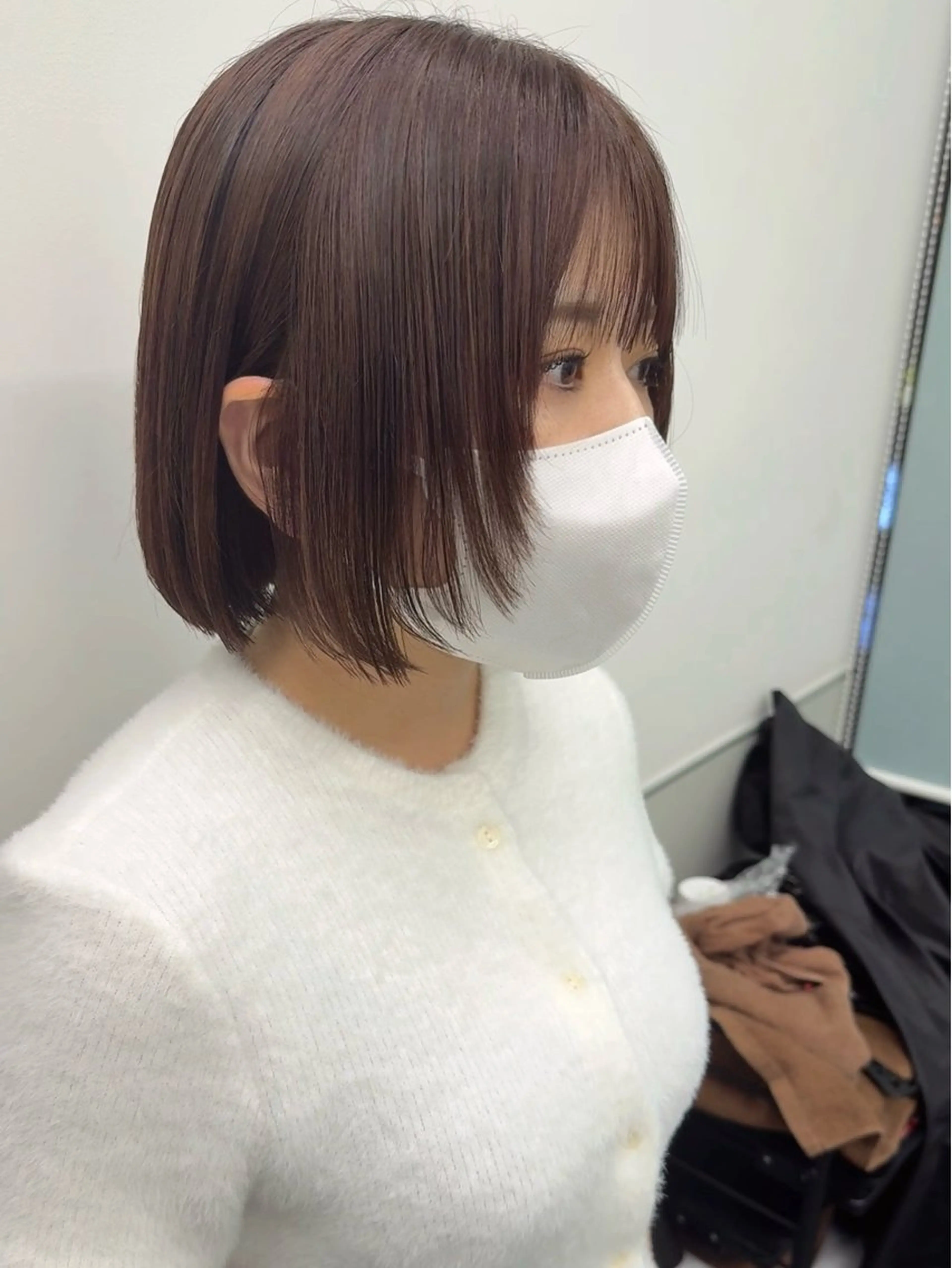 ミディアム カラー 韓国風ヘア レイヤーカット トリートメント ワンホンヘア カット ヘアカラー 縮毛矯正 トリートメント GO TODAY シェアサロン 町田店所属・韓国ヘア🇰🇷 スズキのヘアスタイル