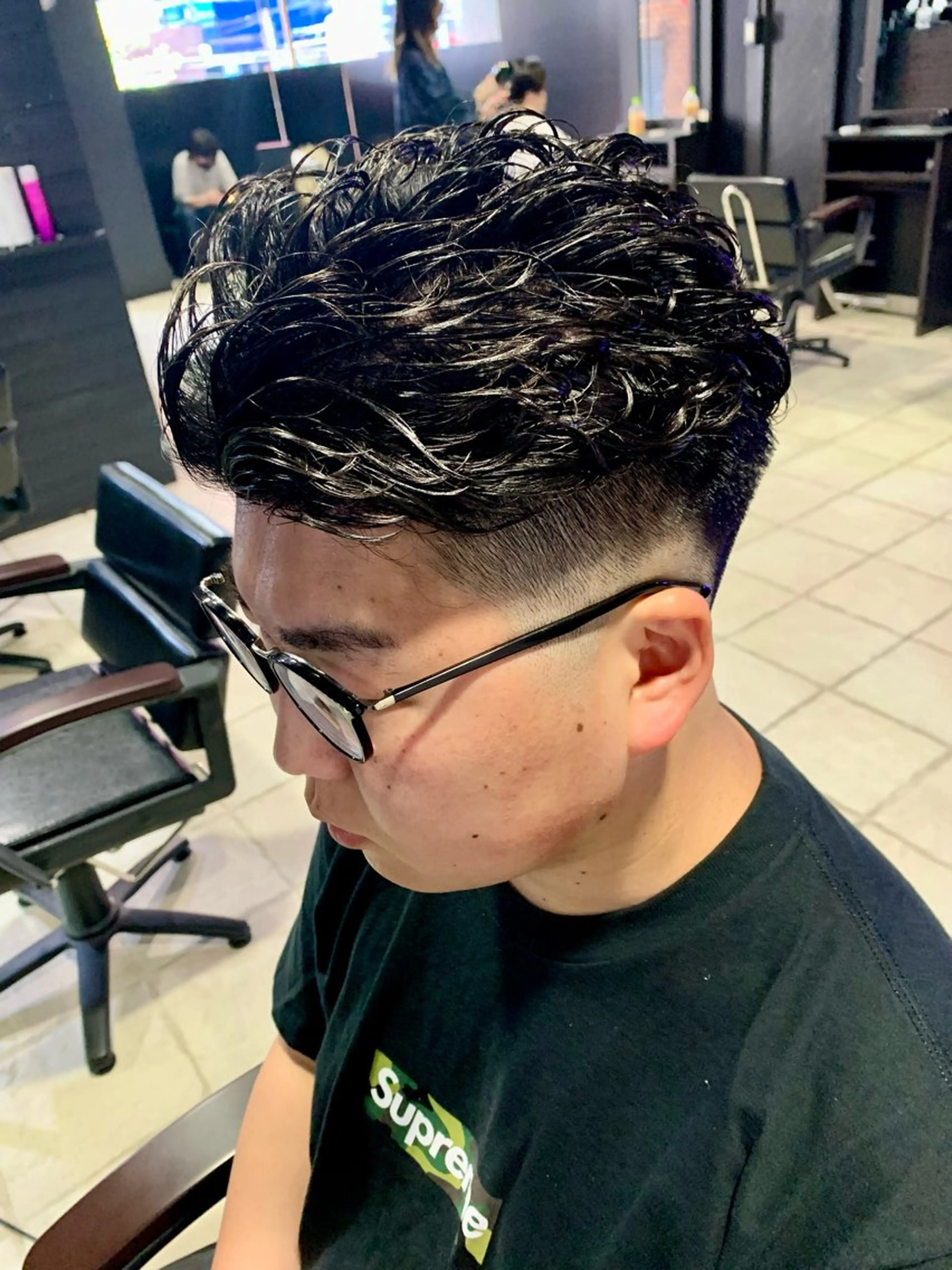 ショート カット ヘアカラー パーマ ヘアセット メンズパーマ/難波/ 心斎橋　室園亮佑のヘアスタイル