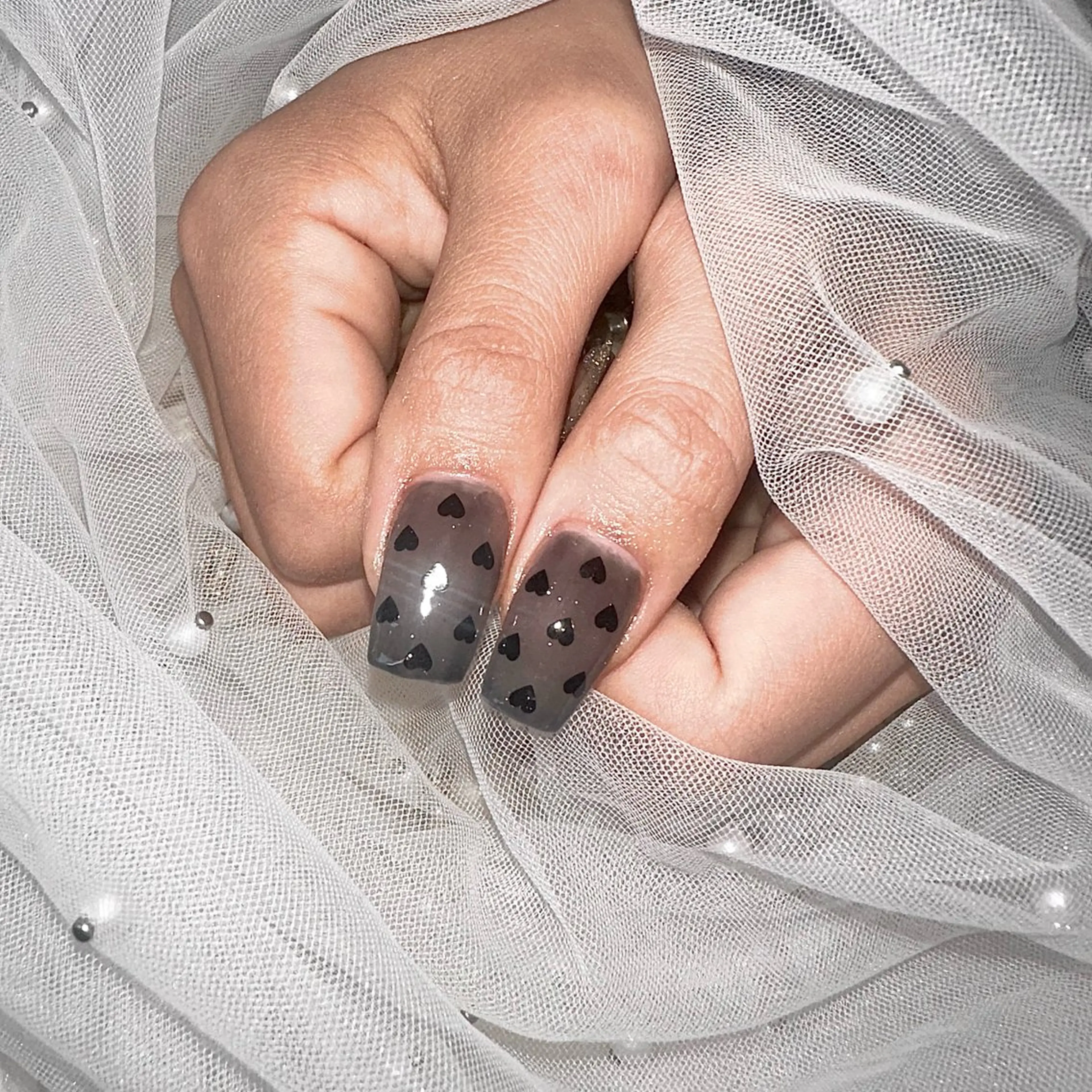 ネイル ハート スカルプネイル ハンドネイル Feel♡ JYURIAのネイルデザイン