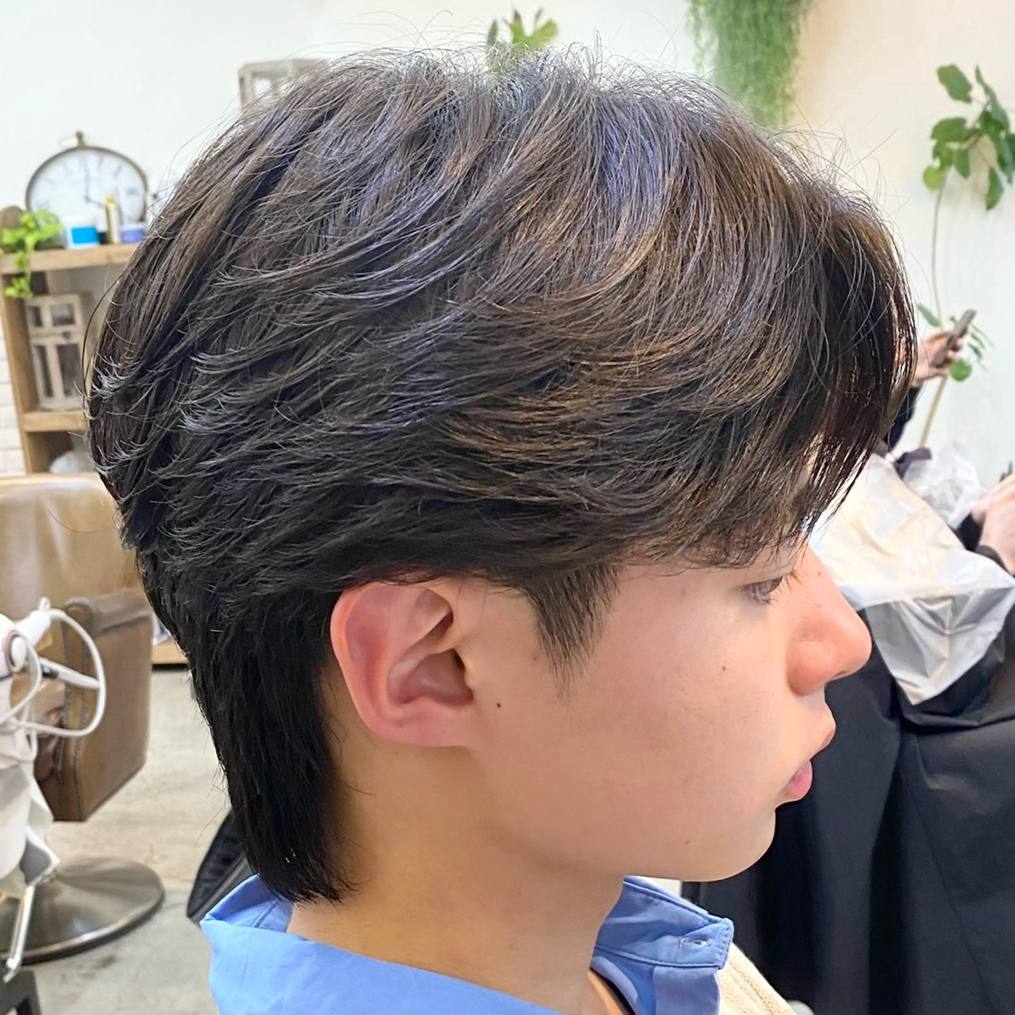 パーマ メンズ センターパート メンズ韓国風 カット パーマ Vicke所属・メンズ専門/韓国風 ❤️‍🔥吉野あいかのヘアスタイル