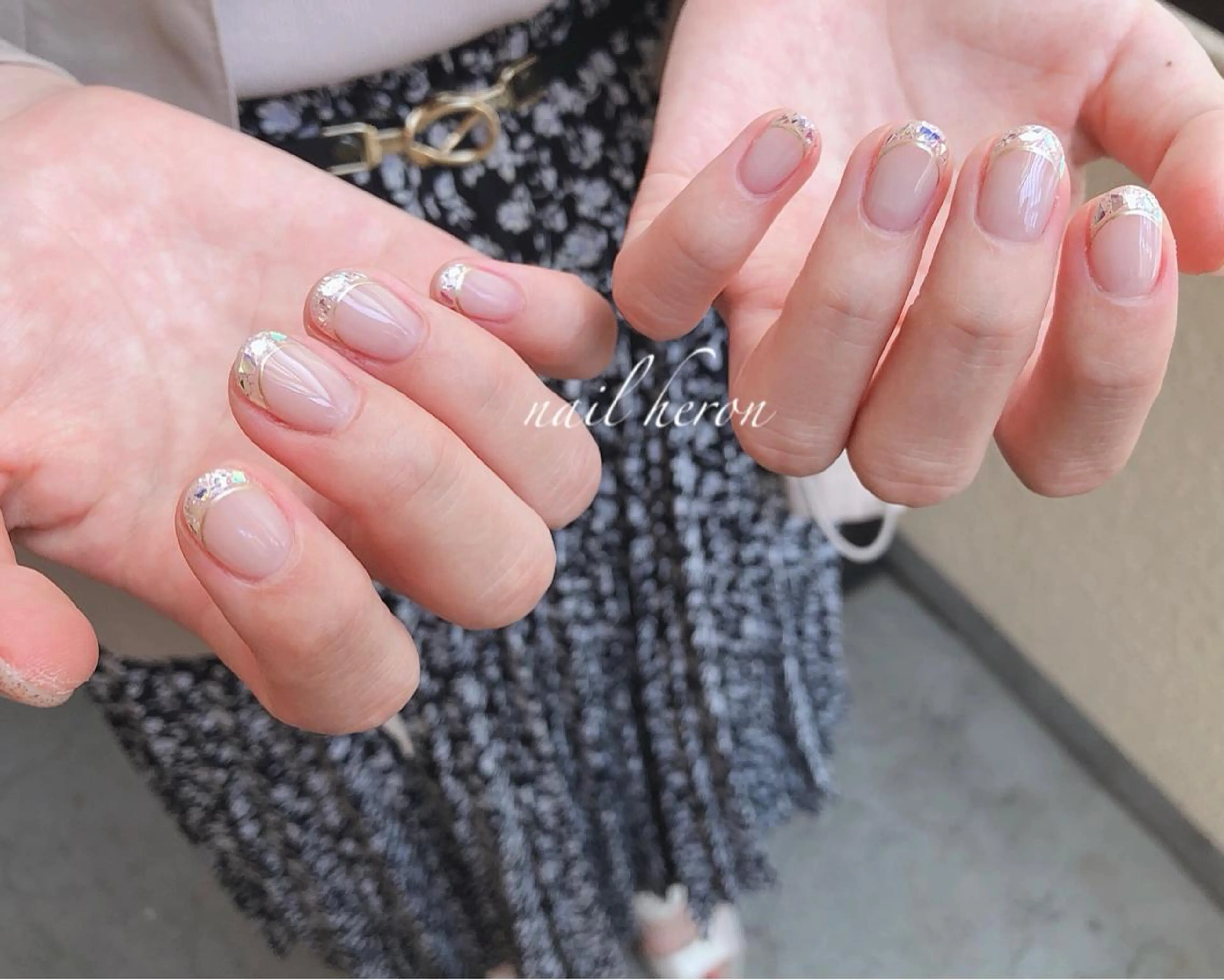 ネイル 氷ネイル・うるうるネイル キラキラネイル ハンドネイル nail heron所属・saki_ nail heronのその他イメージ