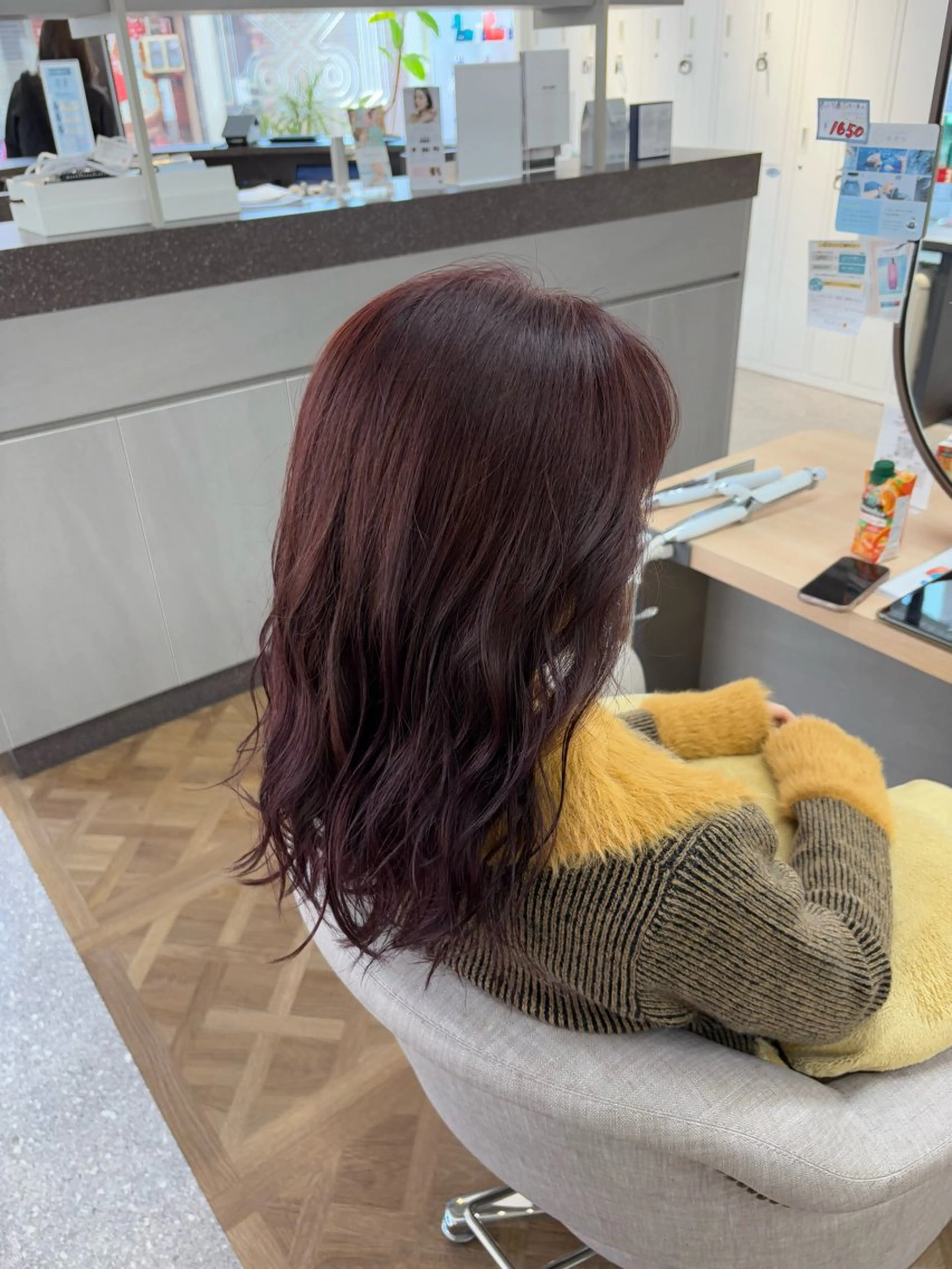 セミロング カラー ヘアカラー あいり 福岡美容師のヘアスタイル