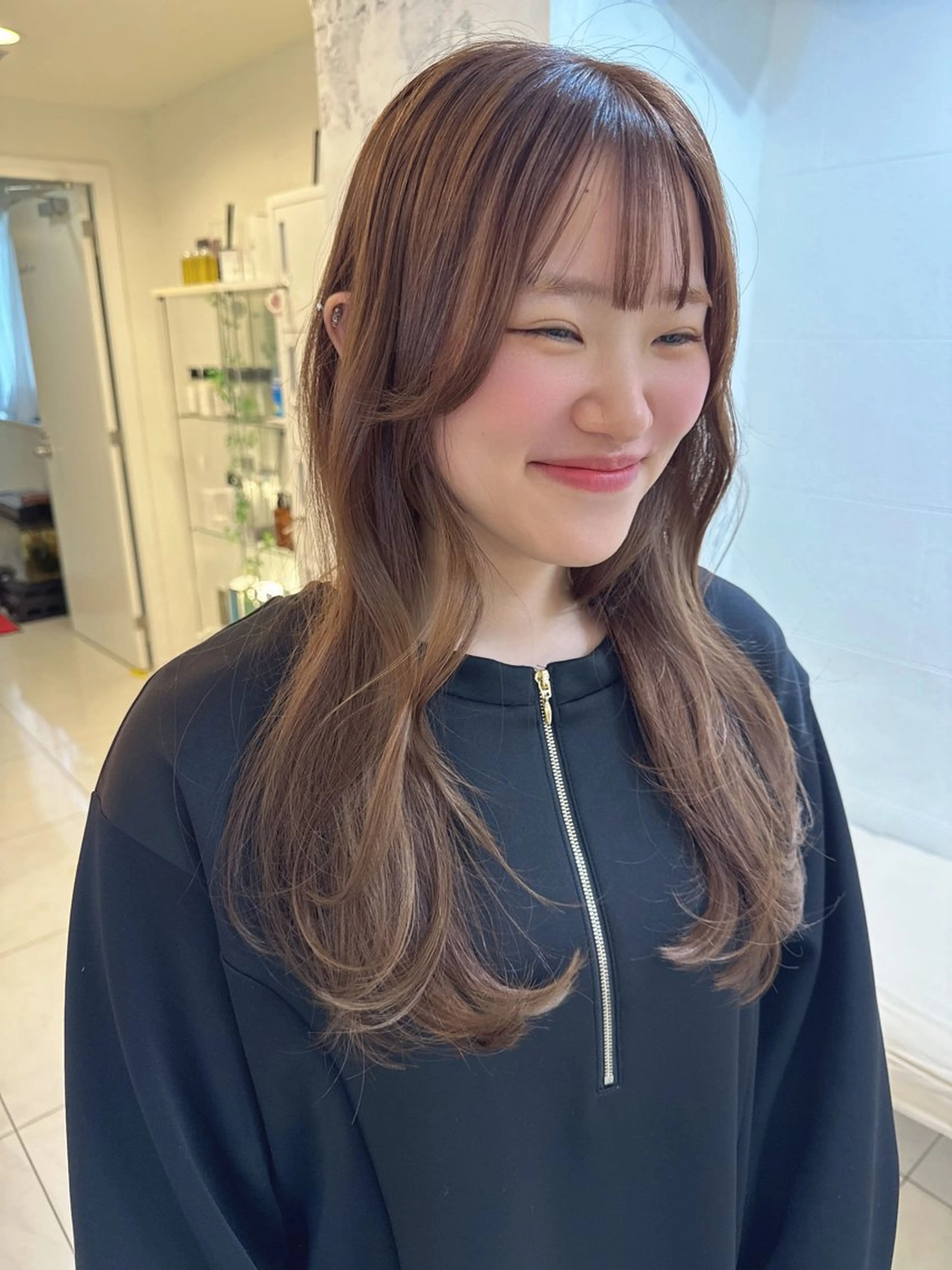 セミロング 韓国風ヘア レイヤーカット カット トリートメント Noah's　Ark所属・透明感カラー🫧ヘア セット🫧松本菜月の眉毛・アイブロウイメージ