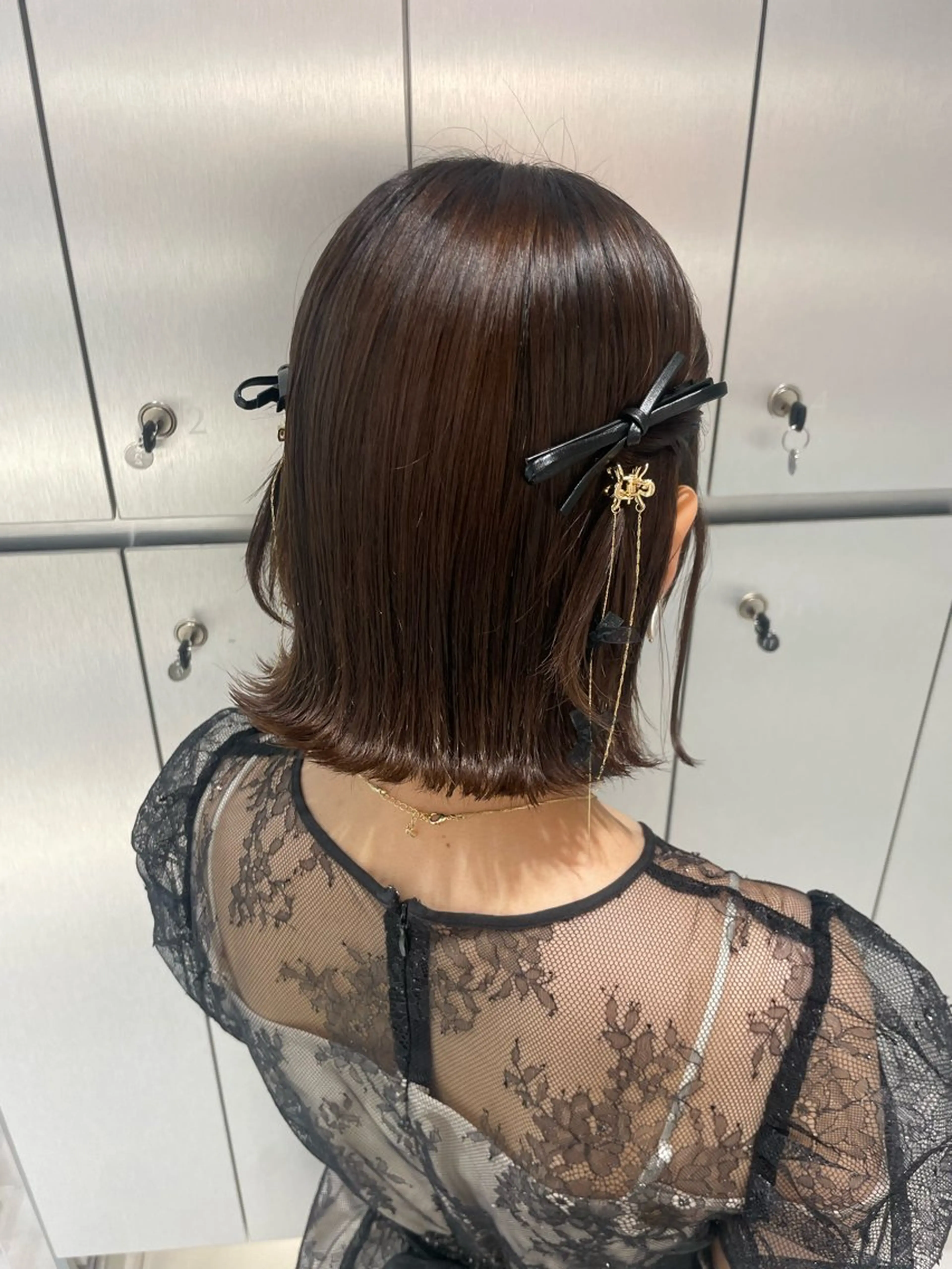 ヘアアレンジ 結婚式・ブライダル ボブ ヘアセット ヘアセット🎀耳つぼ 👂💎MONAMIのヘアスタイル