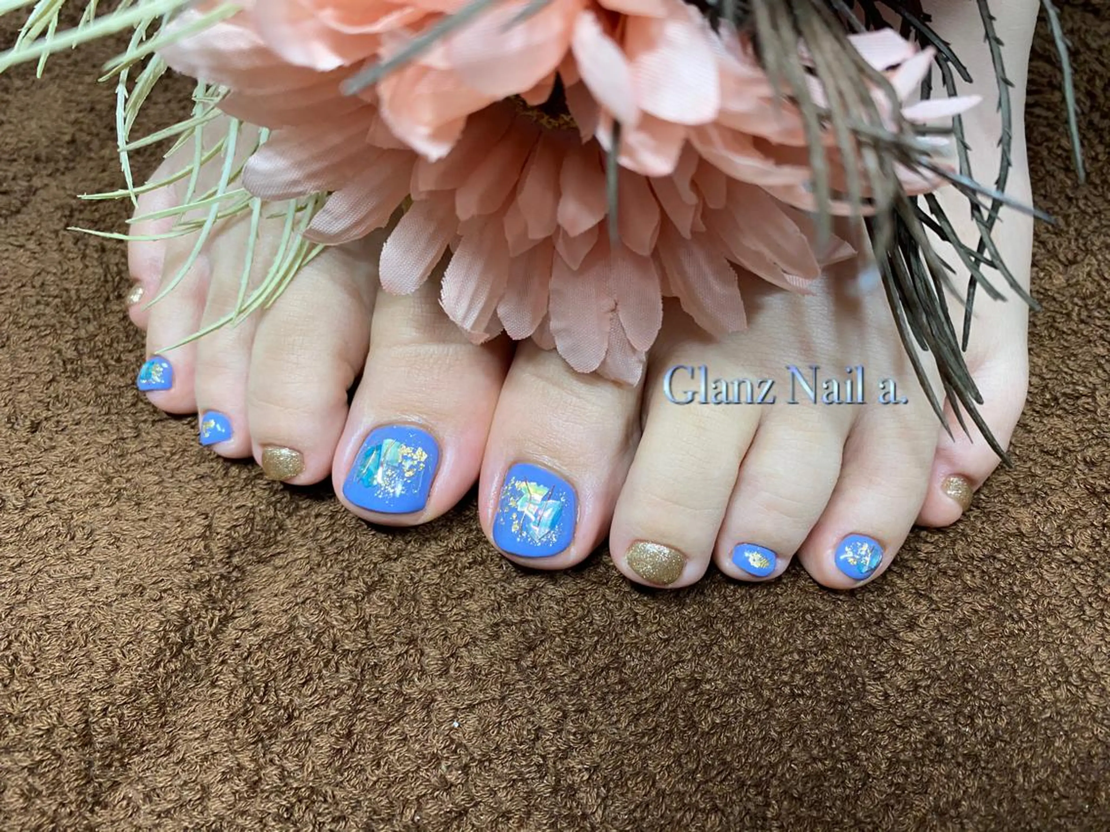 ネイル フットネイル ジェルネイル 夏ネイル Glanz  Nail aのネイルデザイン
