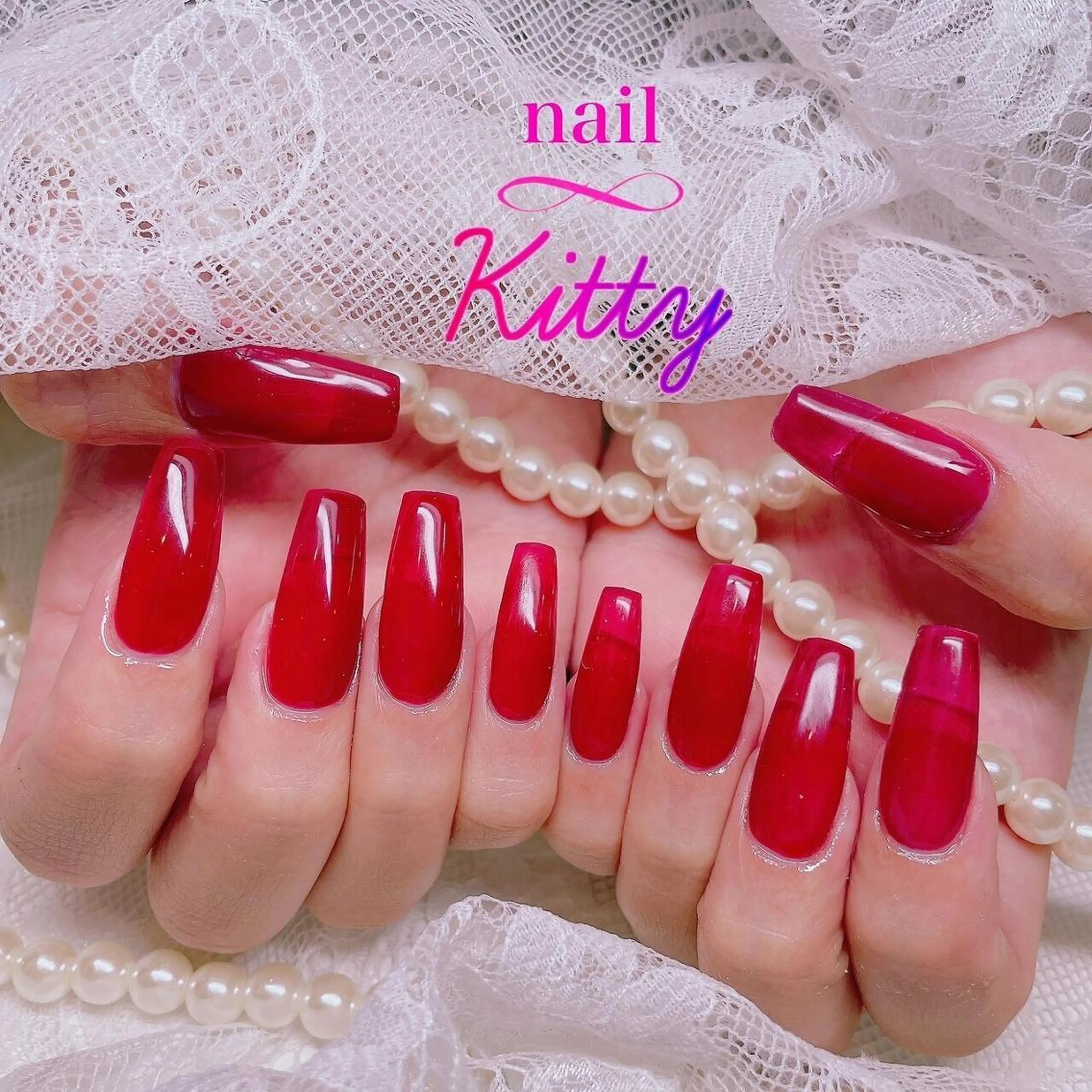 【ジェルオフあり】ハンドジェル長さ出し☆ジェルチップワンカラー￥13,300の写真