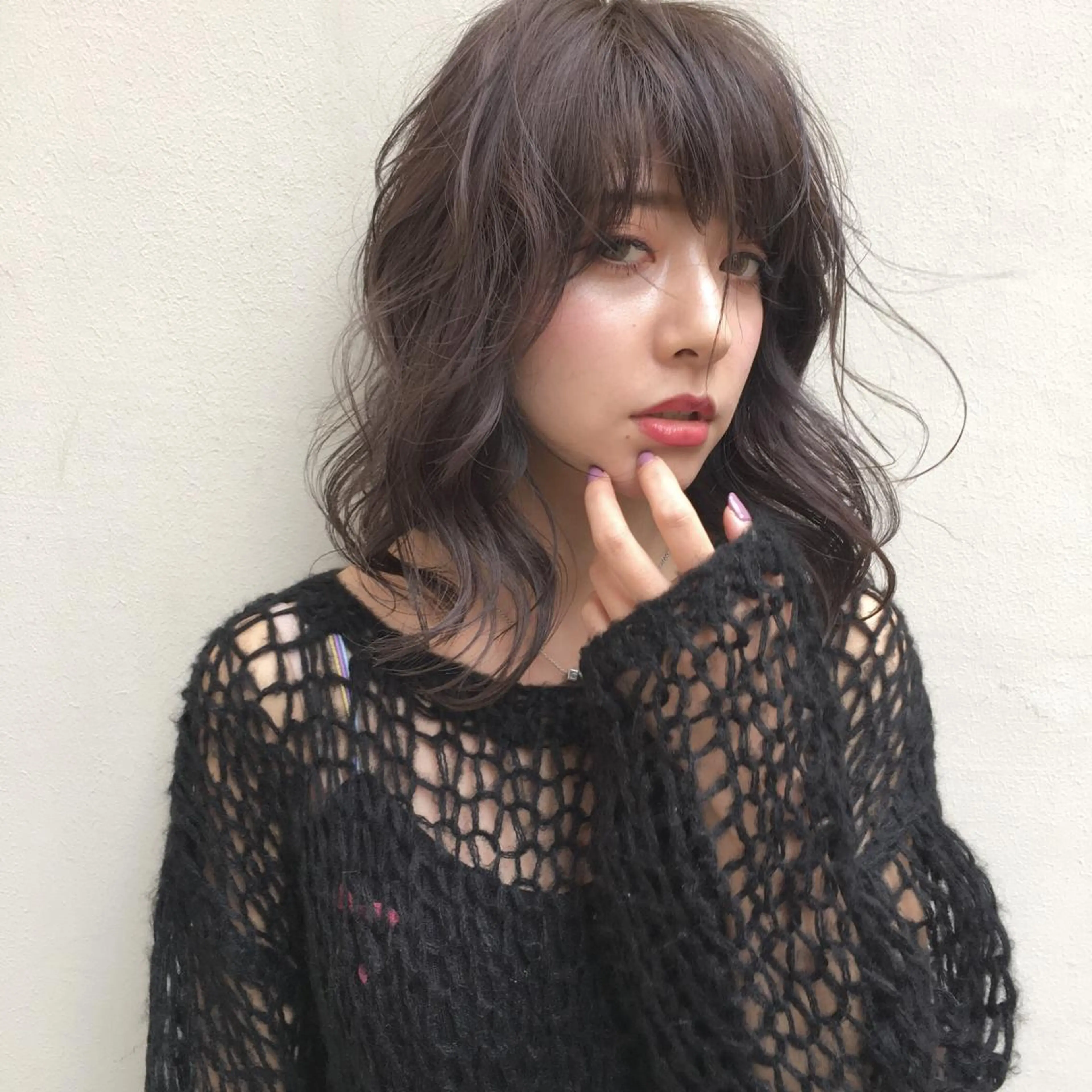 ミディアム カラー レイヤーカット BLend 渋谷のヘアスタイル