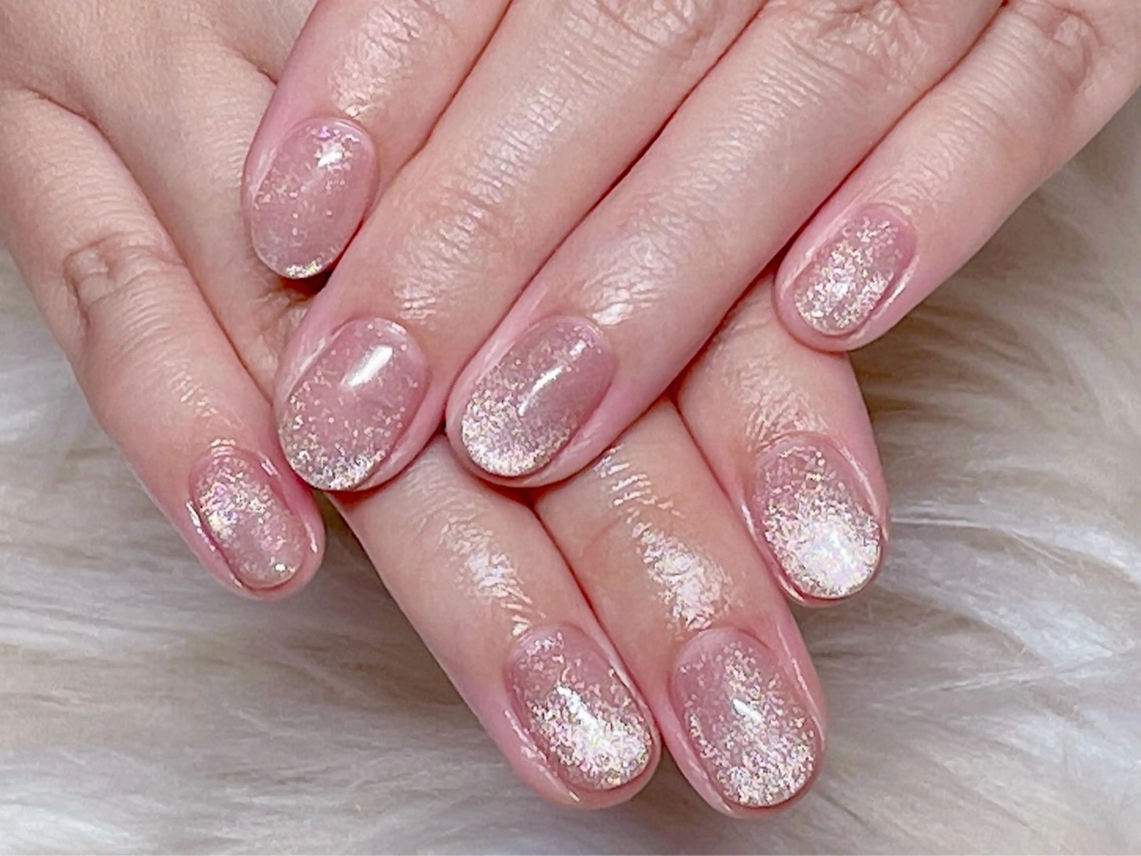 ネイル 長さ出し フレンチネイル ジェルネイル グラデーション 韓国ネイル ハンドネイル Nail&eye Belire 新宿のネイルデザイン