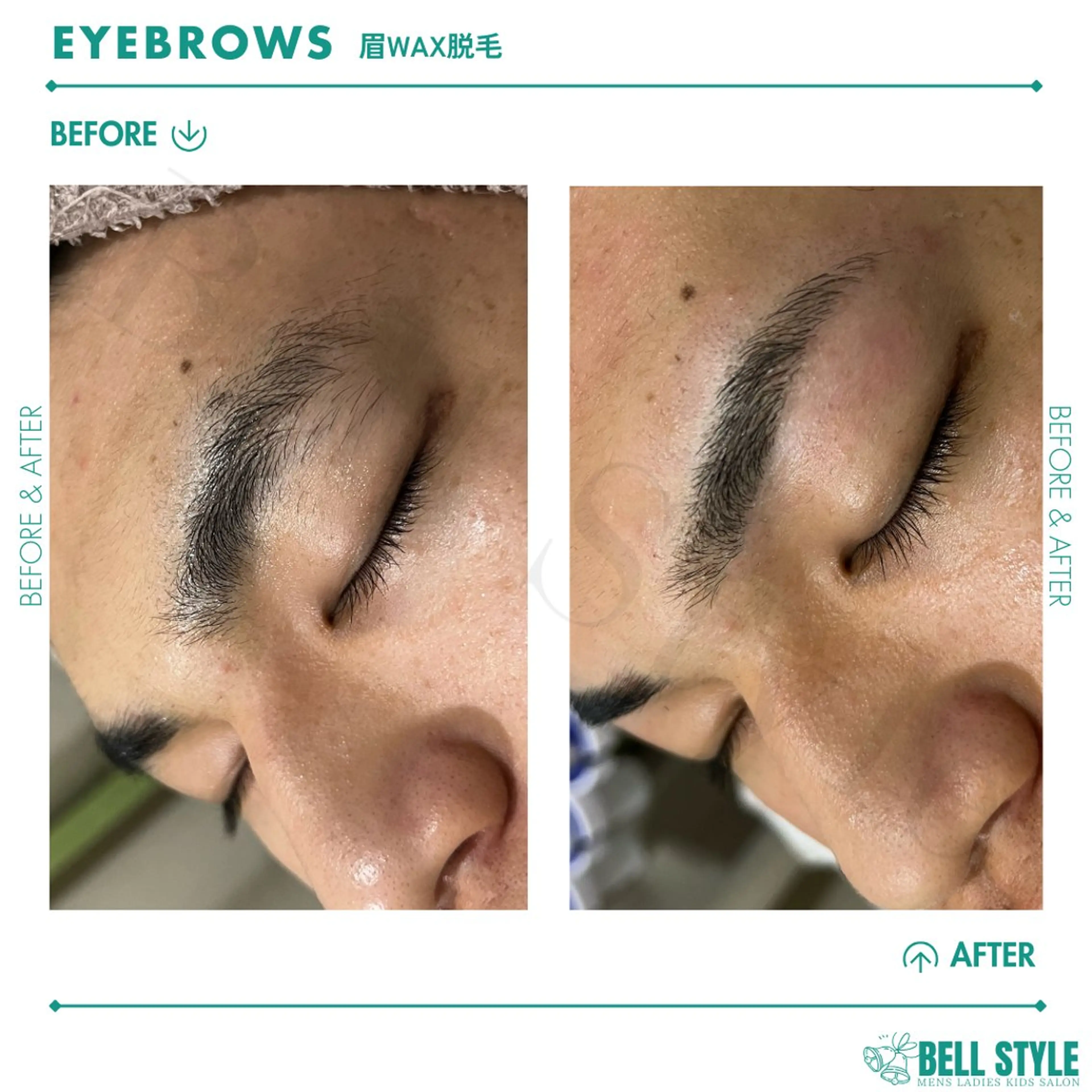 メンズ アイブロウ 眉毛ワックス脱毛 メンズ&レディース　Bell style所属・【脱毛・美肌専門】 bellstyleのエステ・リラクイメージ