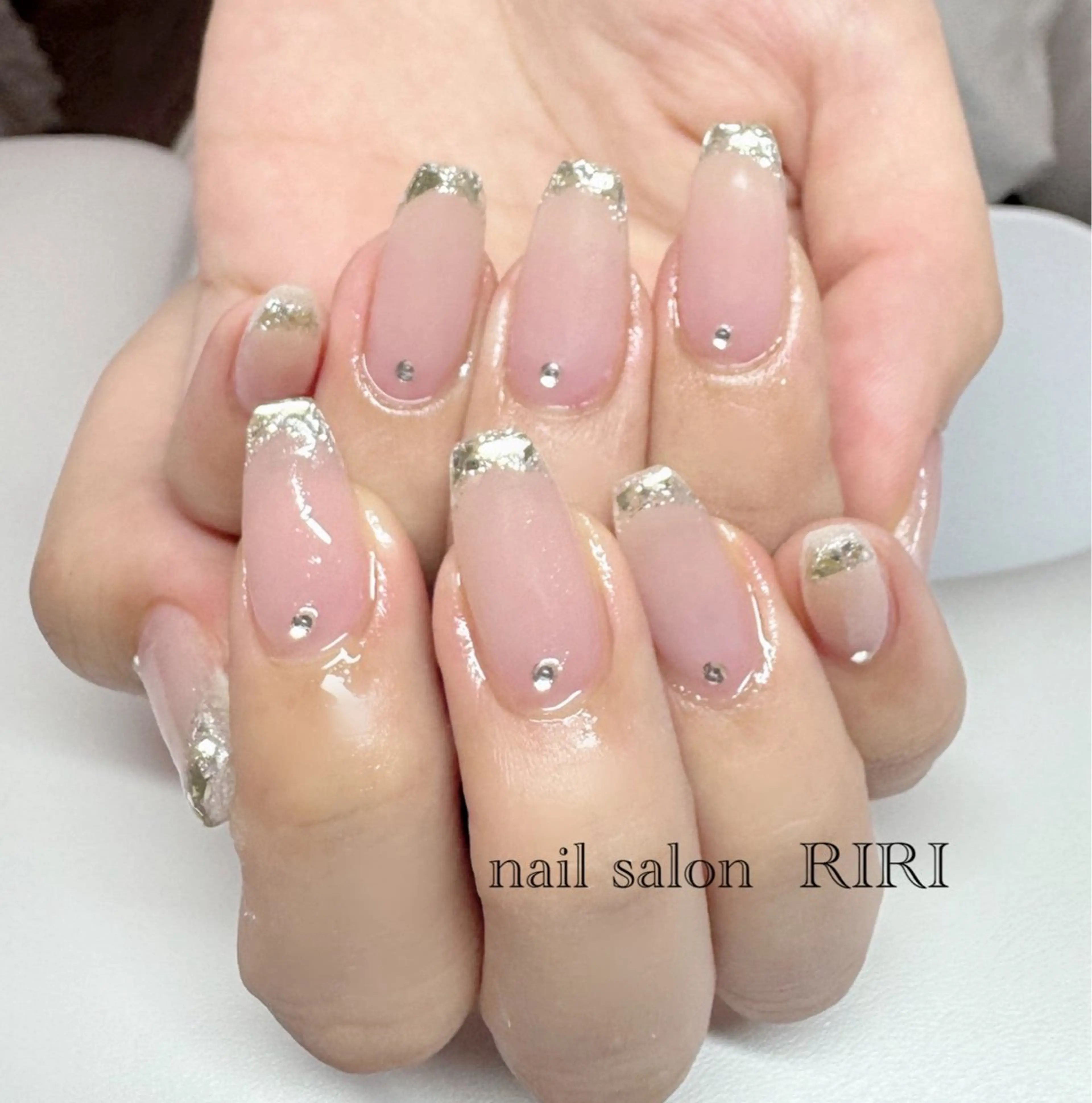 ネイル フレンチネイル ガラスフレンチ private  nail  salon RIRI所属・RIRI リリのネイルデザイン