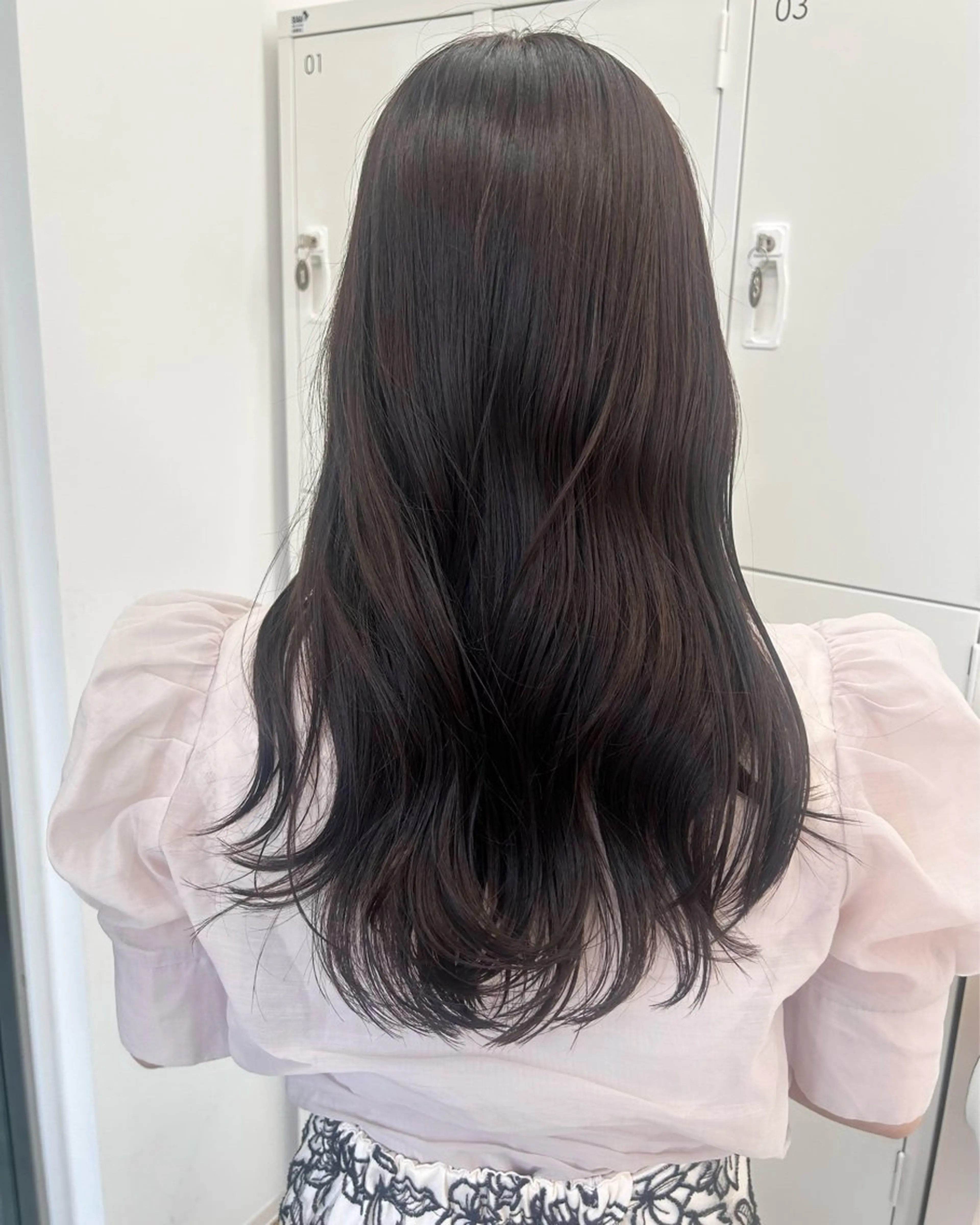 ロング カラー ブラウンカラー ラベンダーカラー オレンジ カット ヘアカラー トリートメント 韓国ヘア nanahaのヘアスタイル