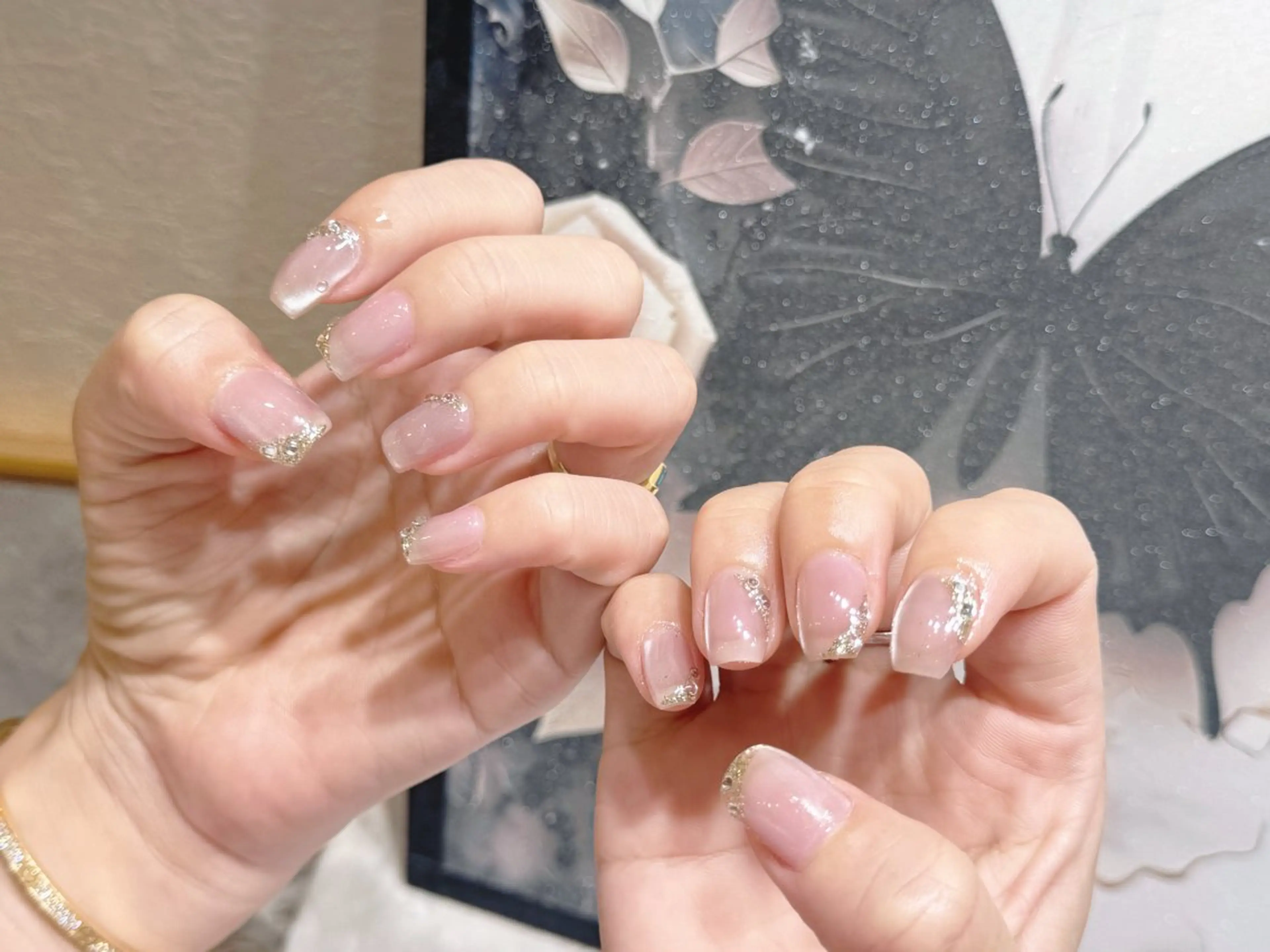 ネイル アートネイル フットネイル ジェルネイル ハート マグネットネイル Babarla Nailのネイルデザイン