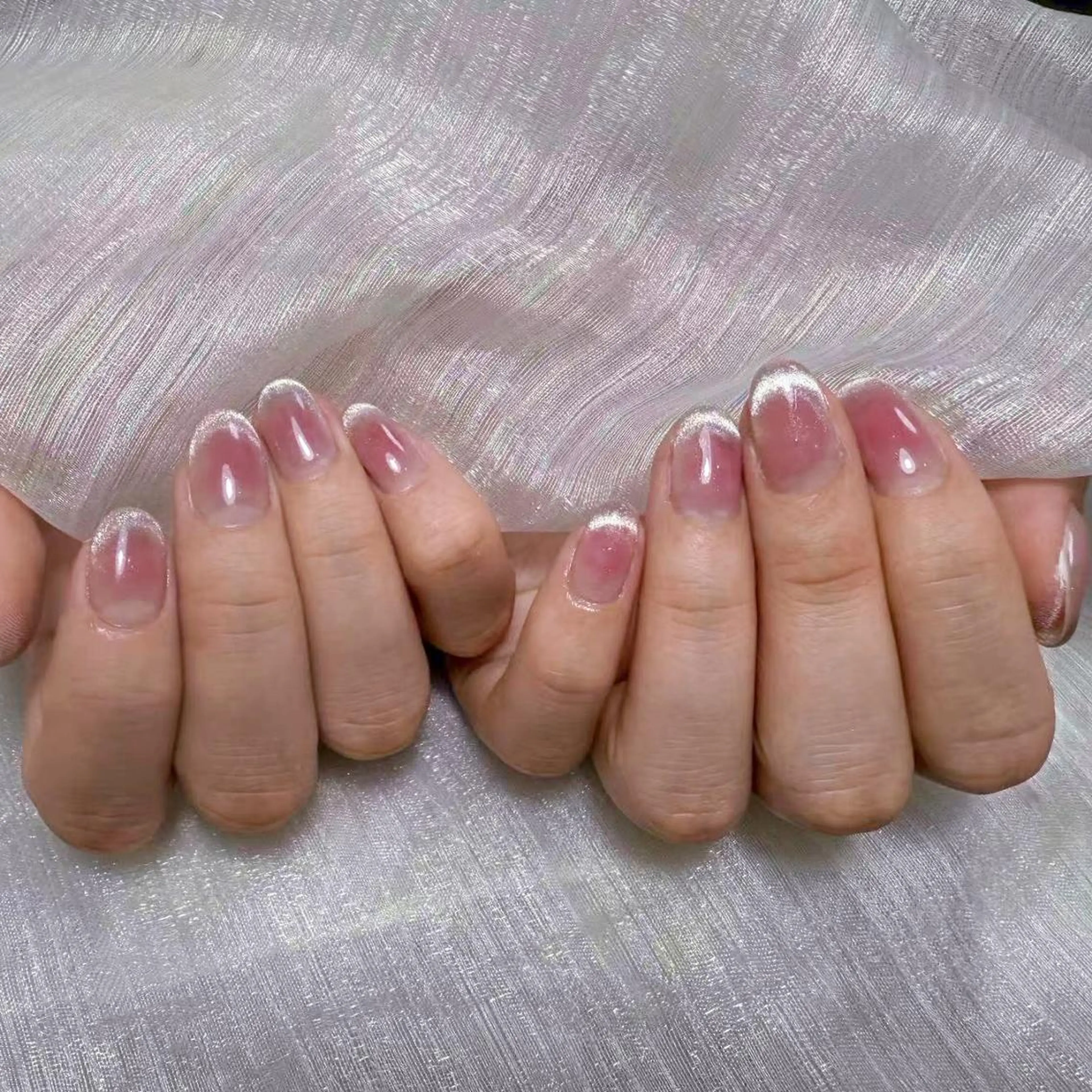 ネイル アートネイル オーロラネイル ガーリー キラキラネイル 韓国ネイル DIANMOND NAIL🌸のネイルデザイン