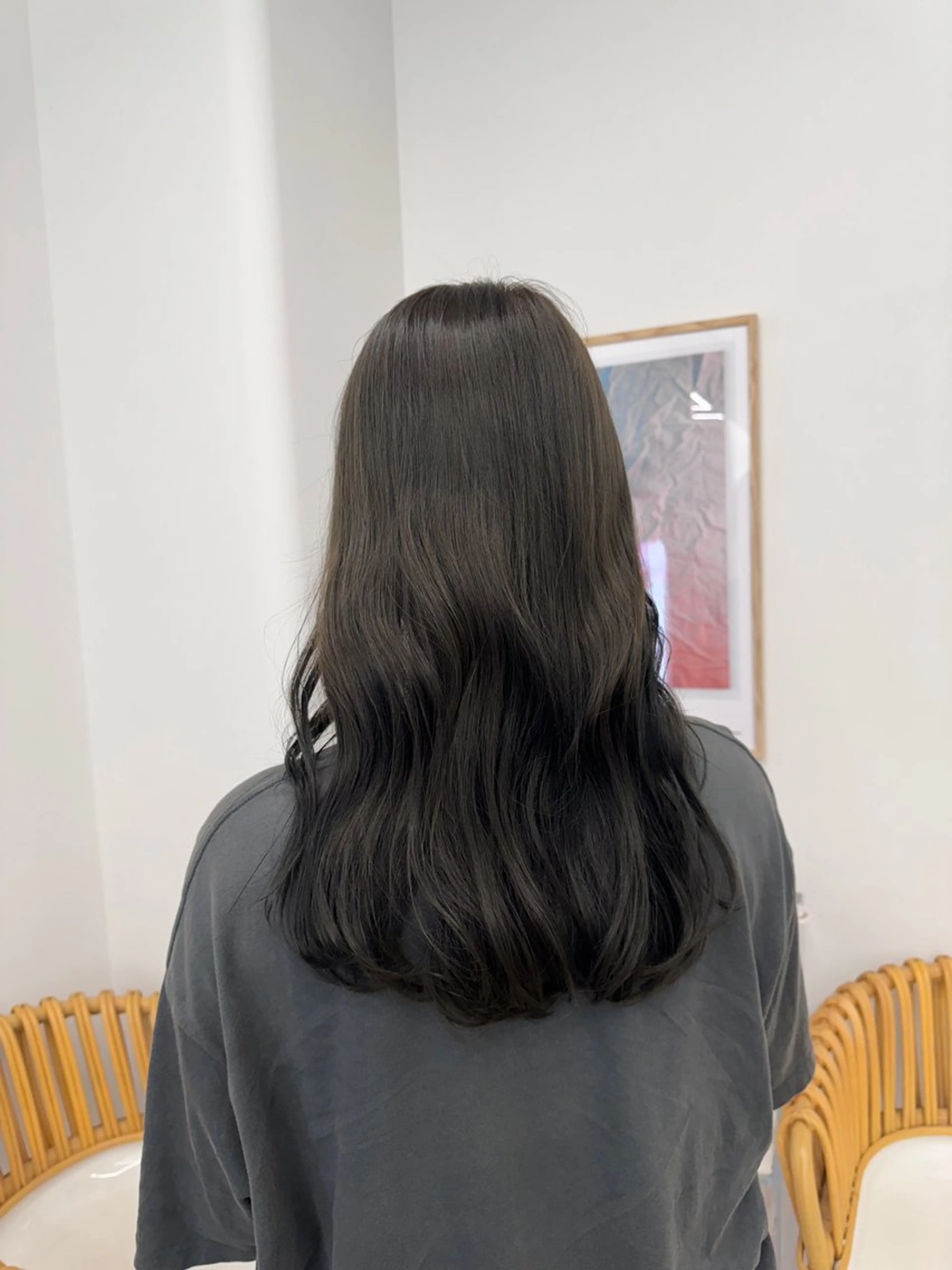 ロング ヘアカラー 透明感カラー🫧⌇ 青🫐🩵のヘアスタイル