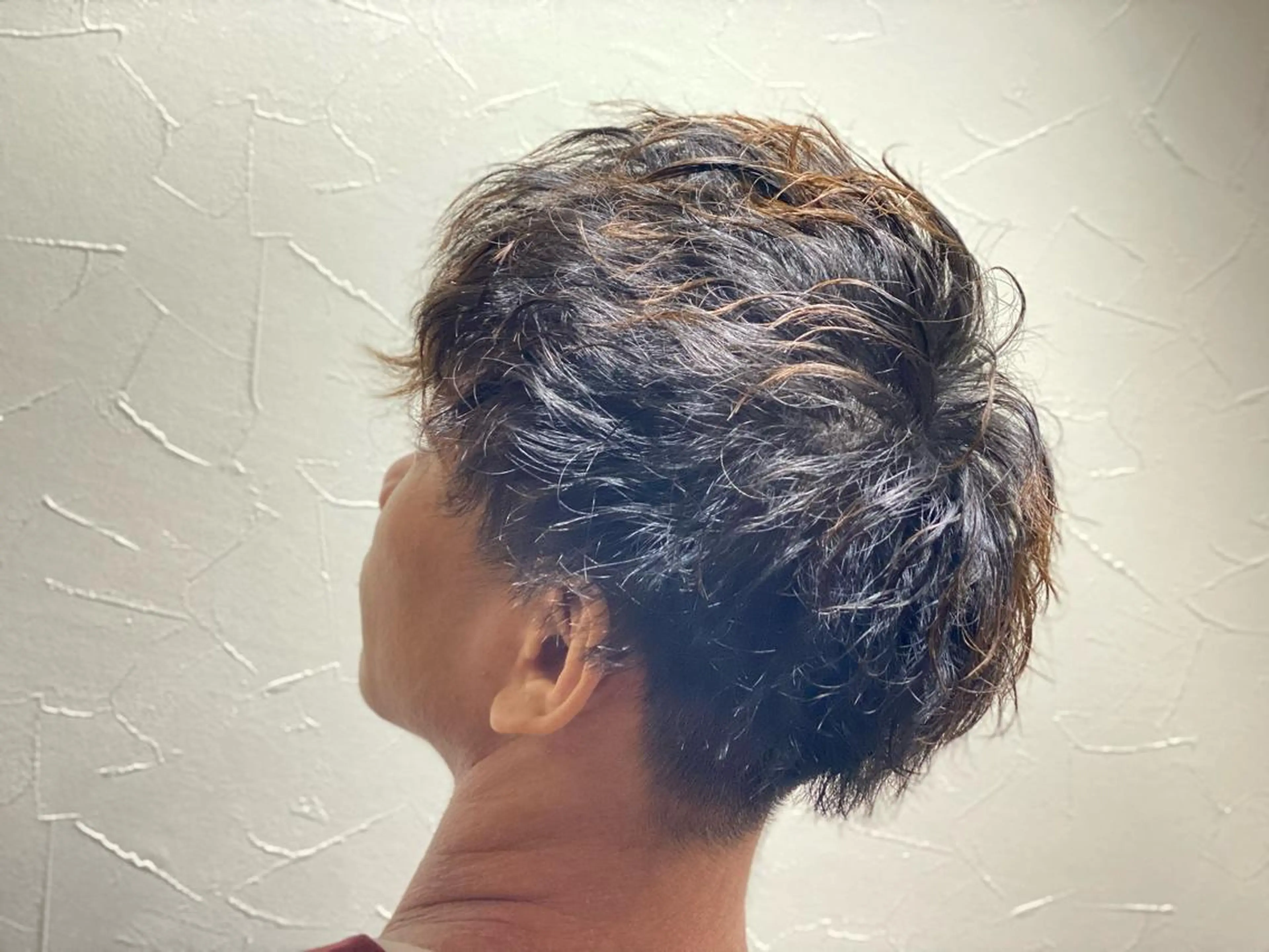 ショート パーマ メンズ 浅見 天翔のヘアスタイル