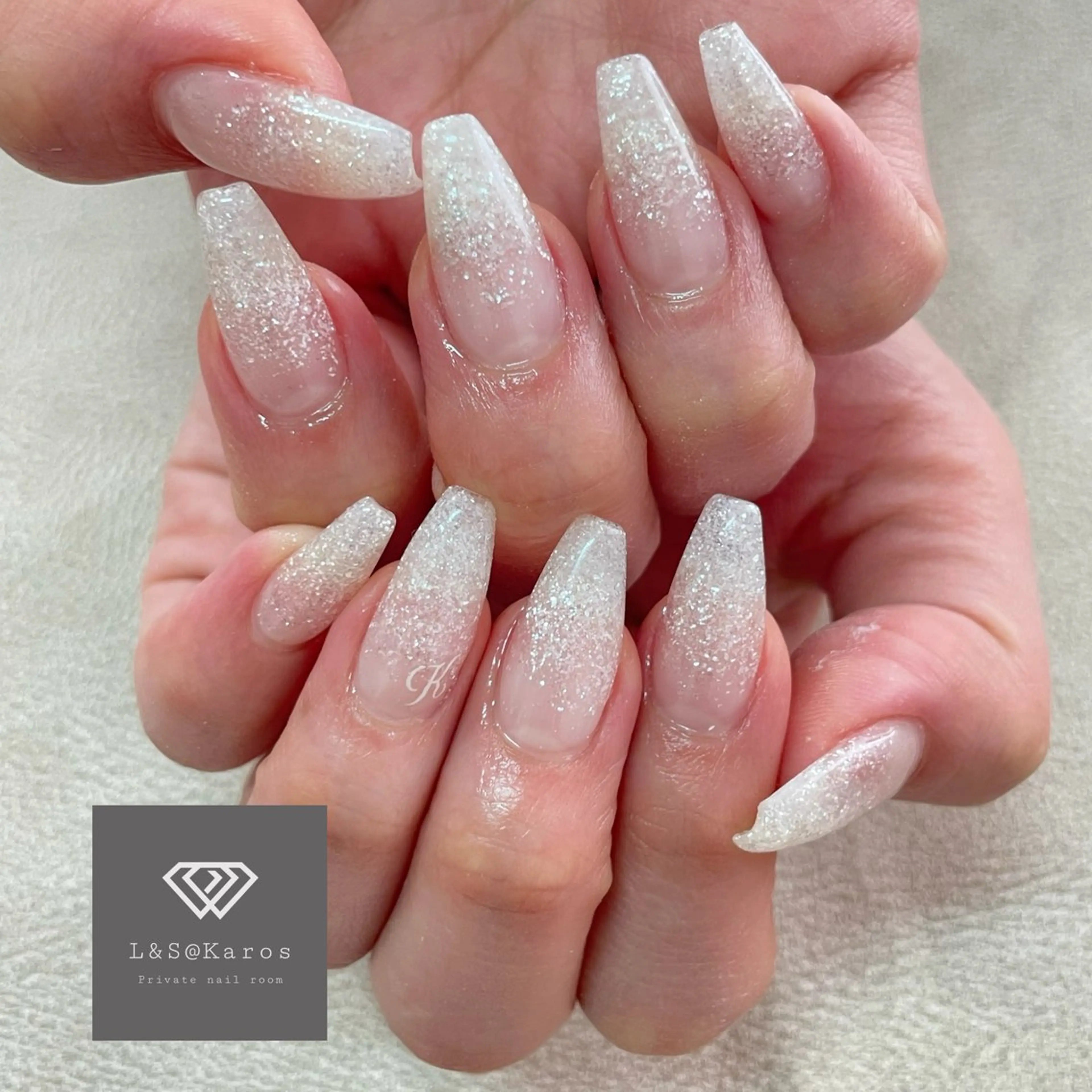 ☪︎ スカルプチュア10本ワンカラー、ラメグラデーションの写真