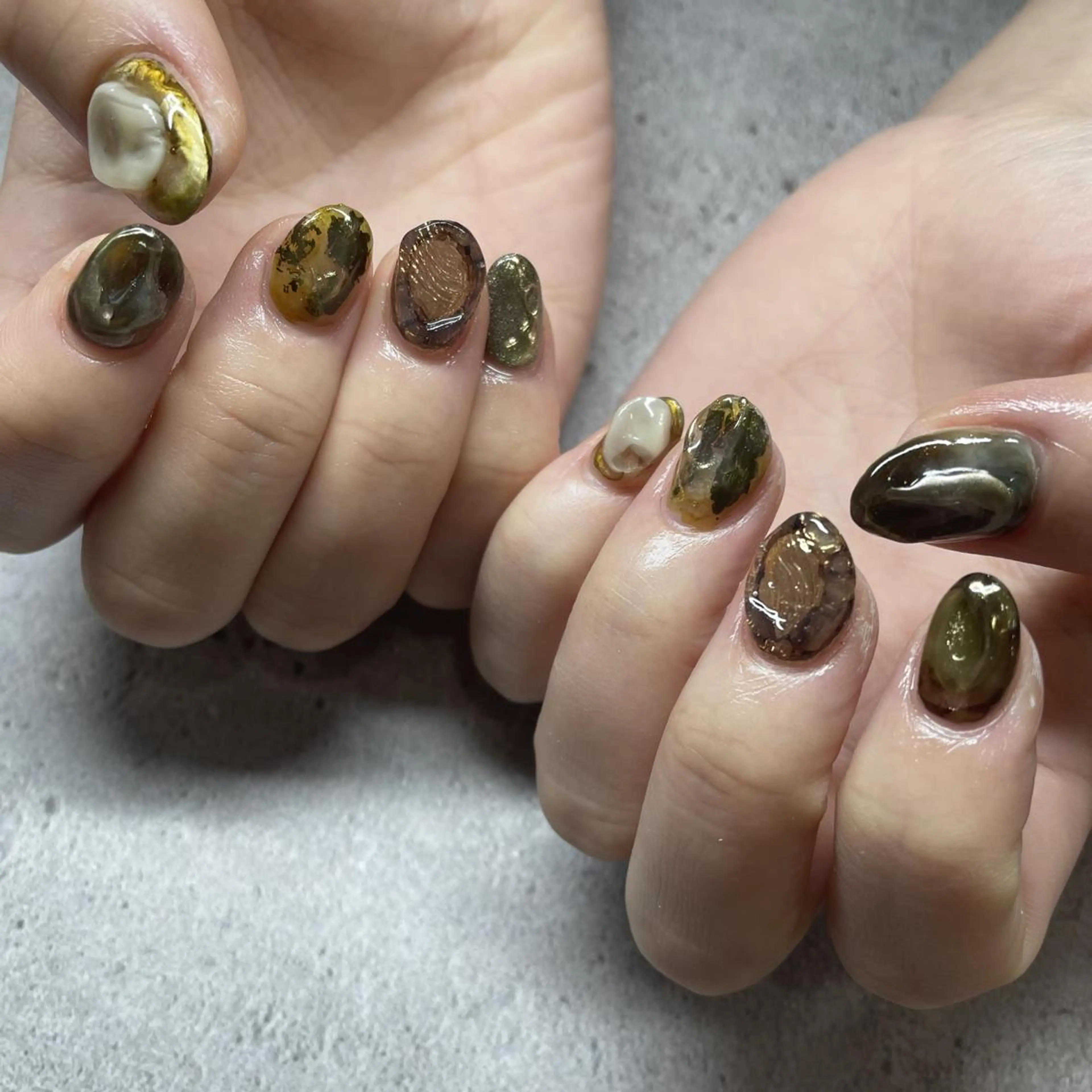 ネイル ハンドネイル フットネイル p.o.n. nuance/個性的のネイルデザイン