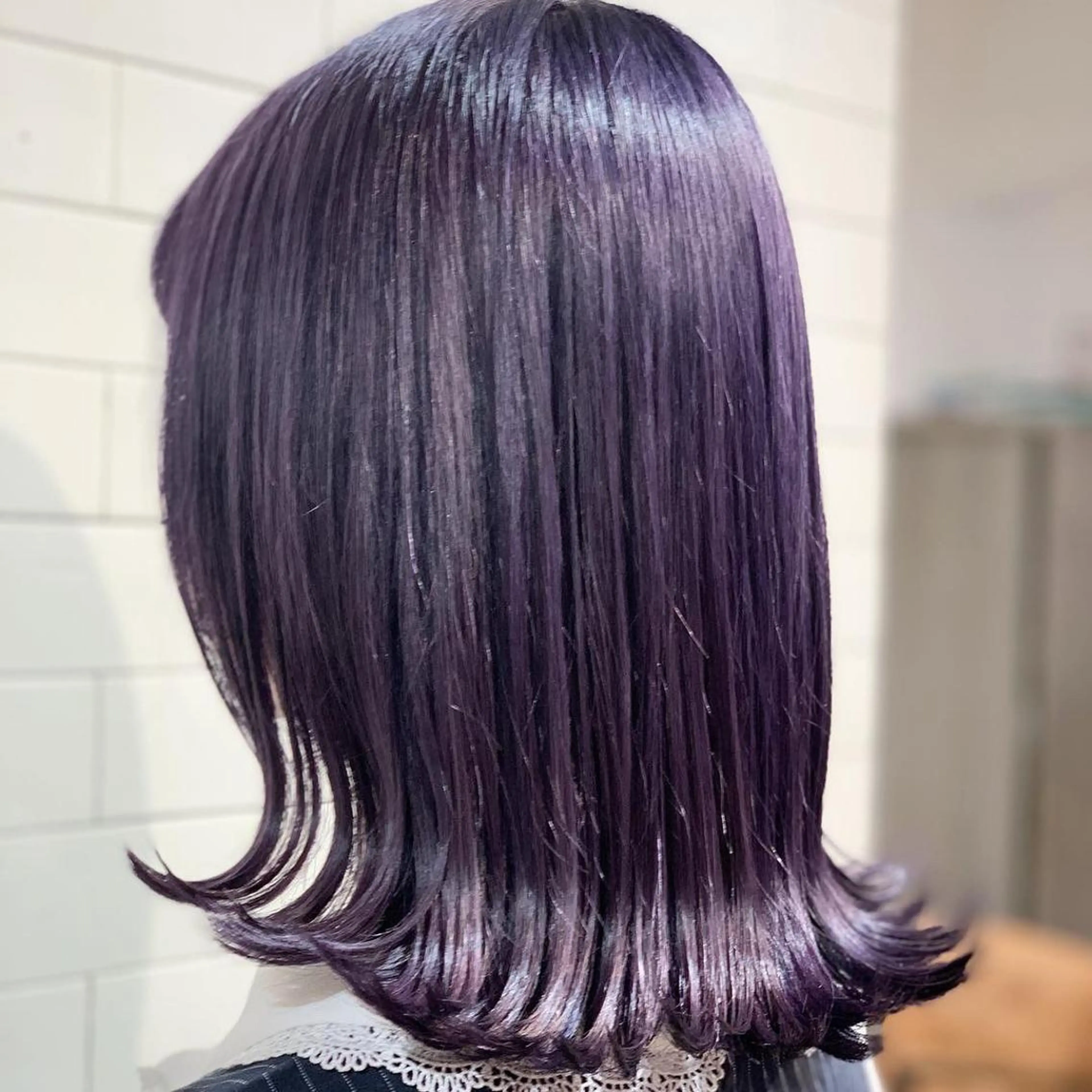 ミディアム カラー ヘアアレンジ 髪質改善×ハイトーン 中田啄也のヘアスタイル