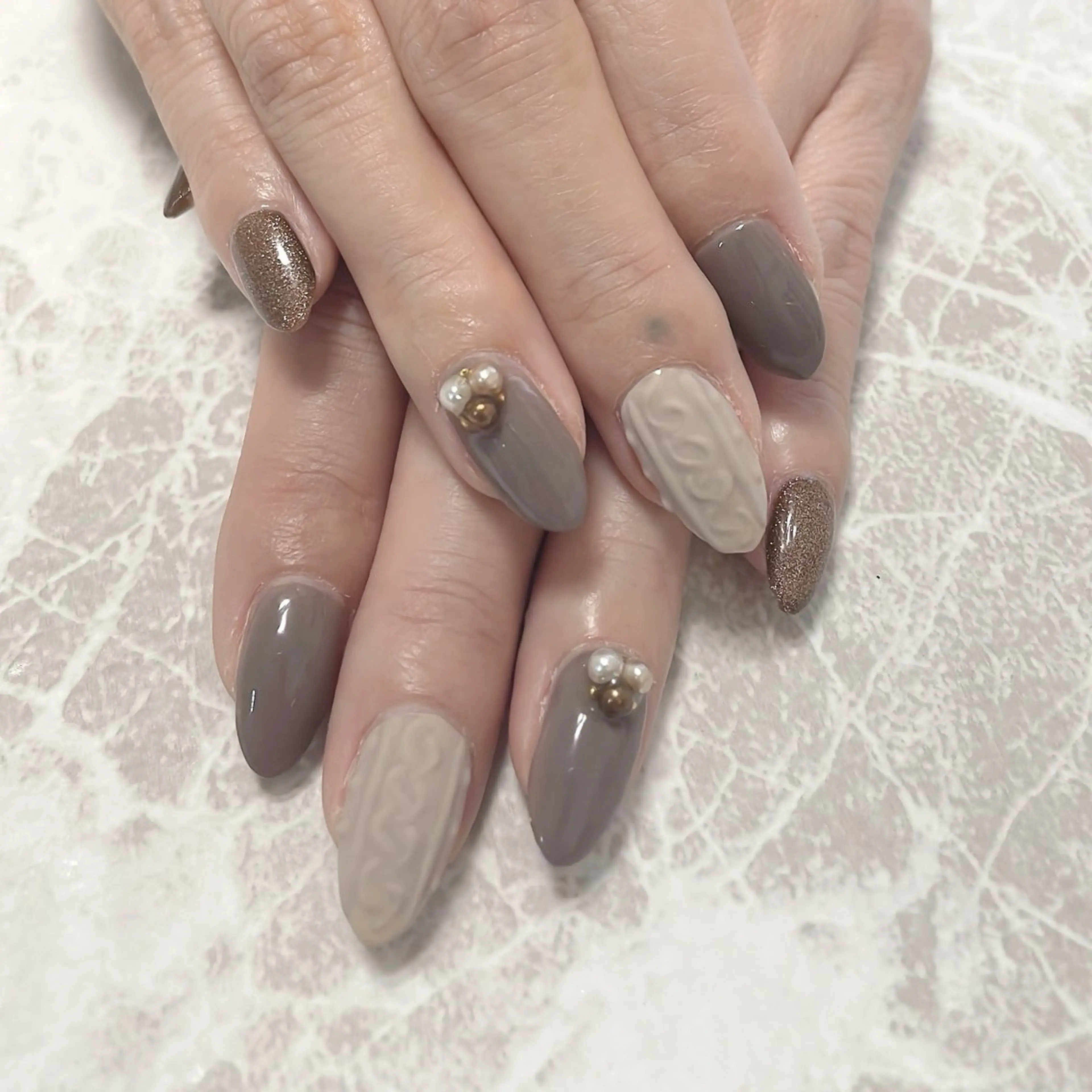 ニットネイルの写真