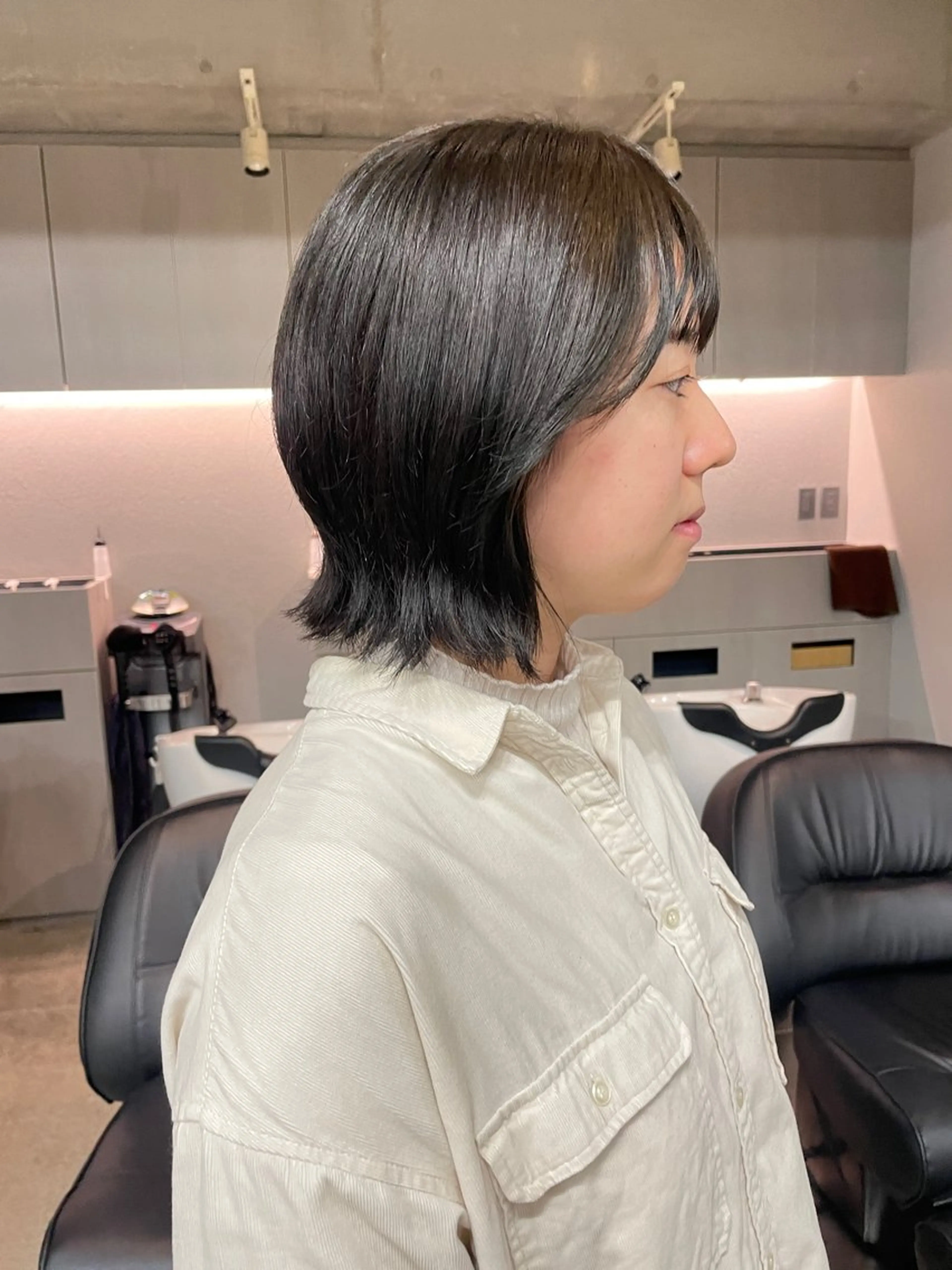 ミディアム カラー カット ヘアカラー トリートメント 表参道/髪質改善・ 透明感 colorのヘアスタイル