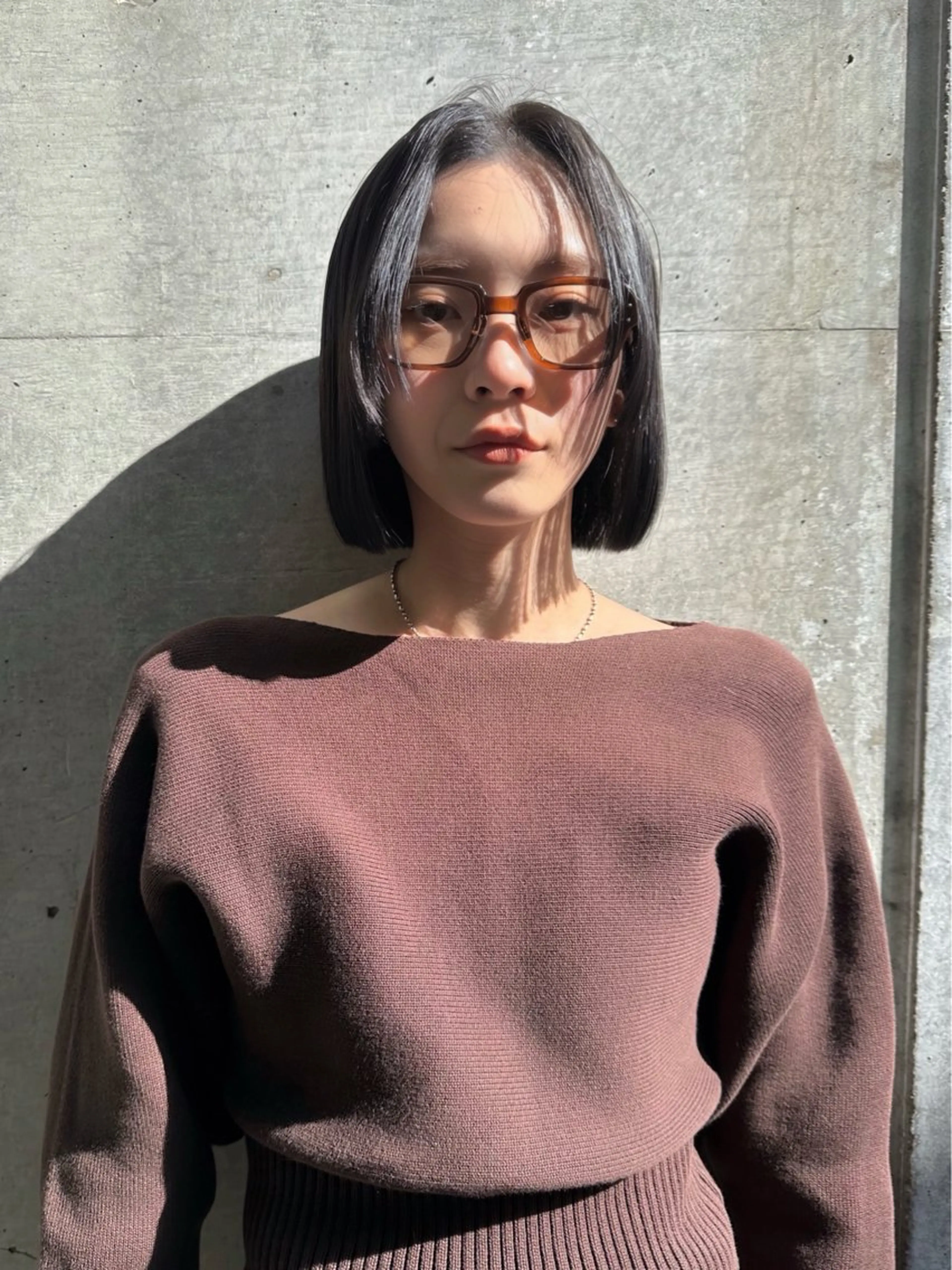 ミディアム ボブ カット ヘアカラー トリートメント Manaka🟤 今泉　Musiiikのヘアスタイル