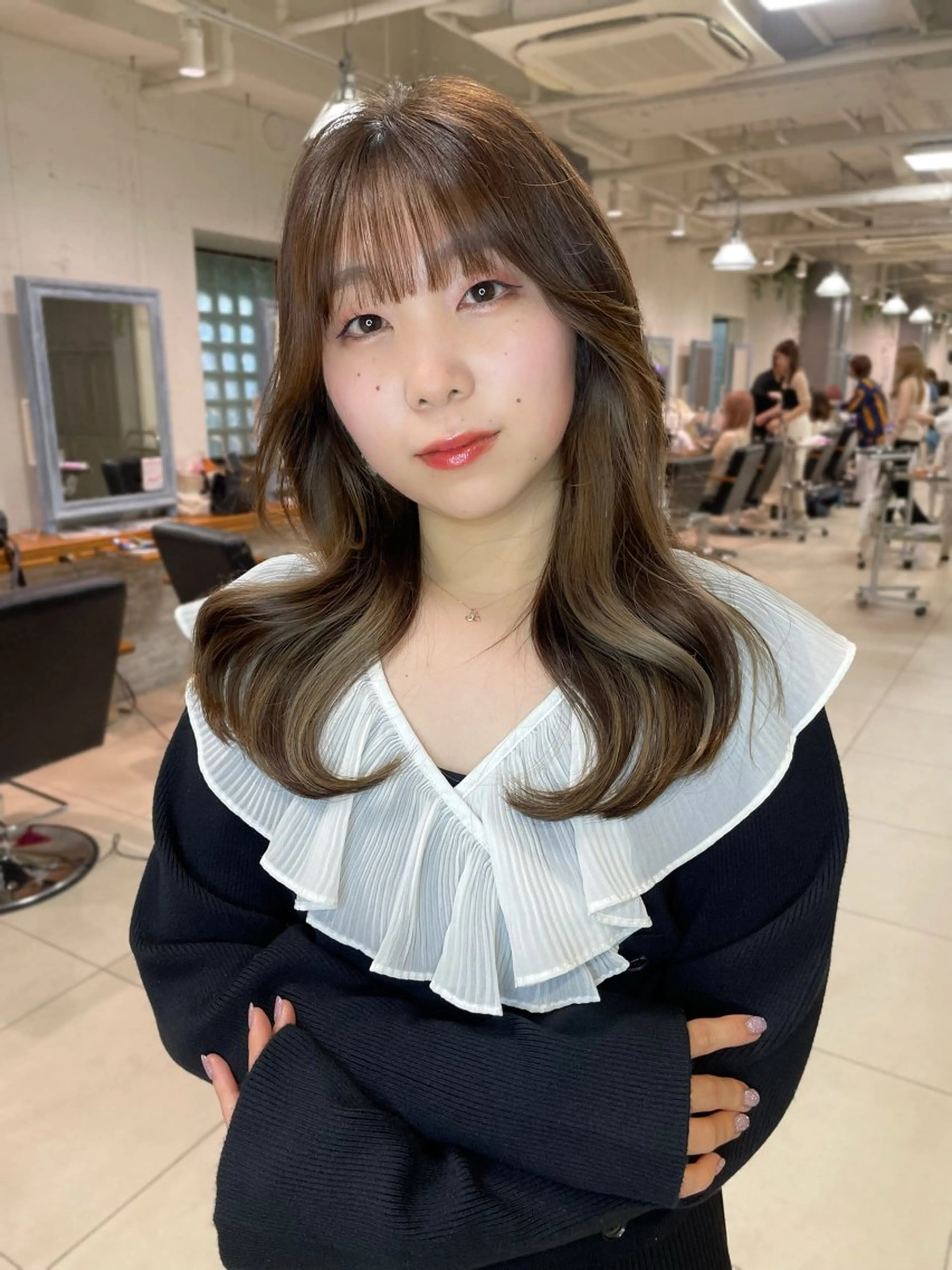 ロング 🩵盛れる韓国ヘア 🩵うるつやカラーのヘアスタイル