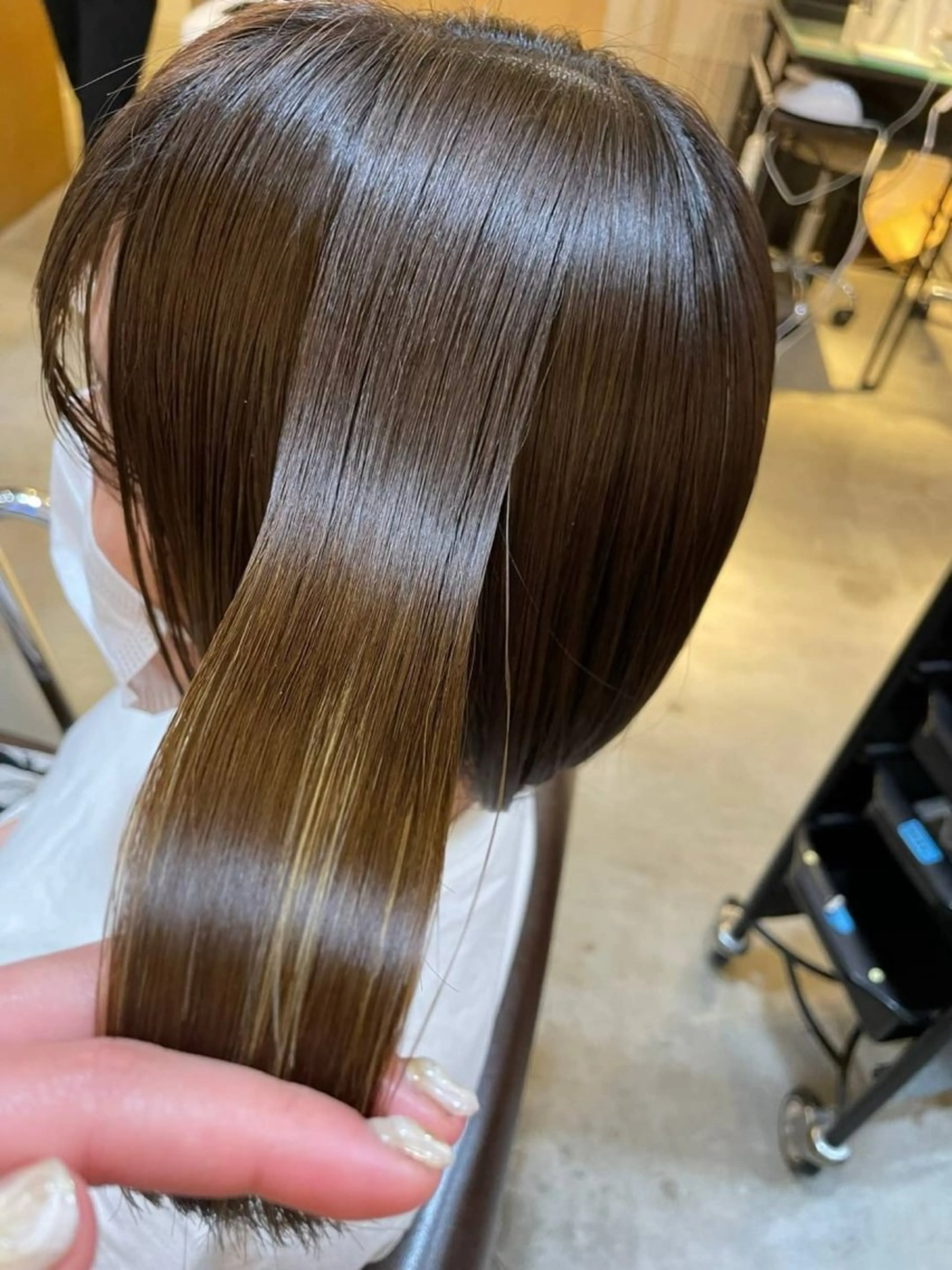 ショート ボブ ハイライト トリートメント 髪質改善&トリートメント Loops鷺沼店所属・🌷髪質改善/ 落合 咲弥🌷のヘアスタイル