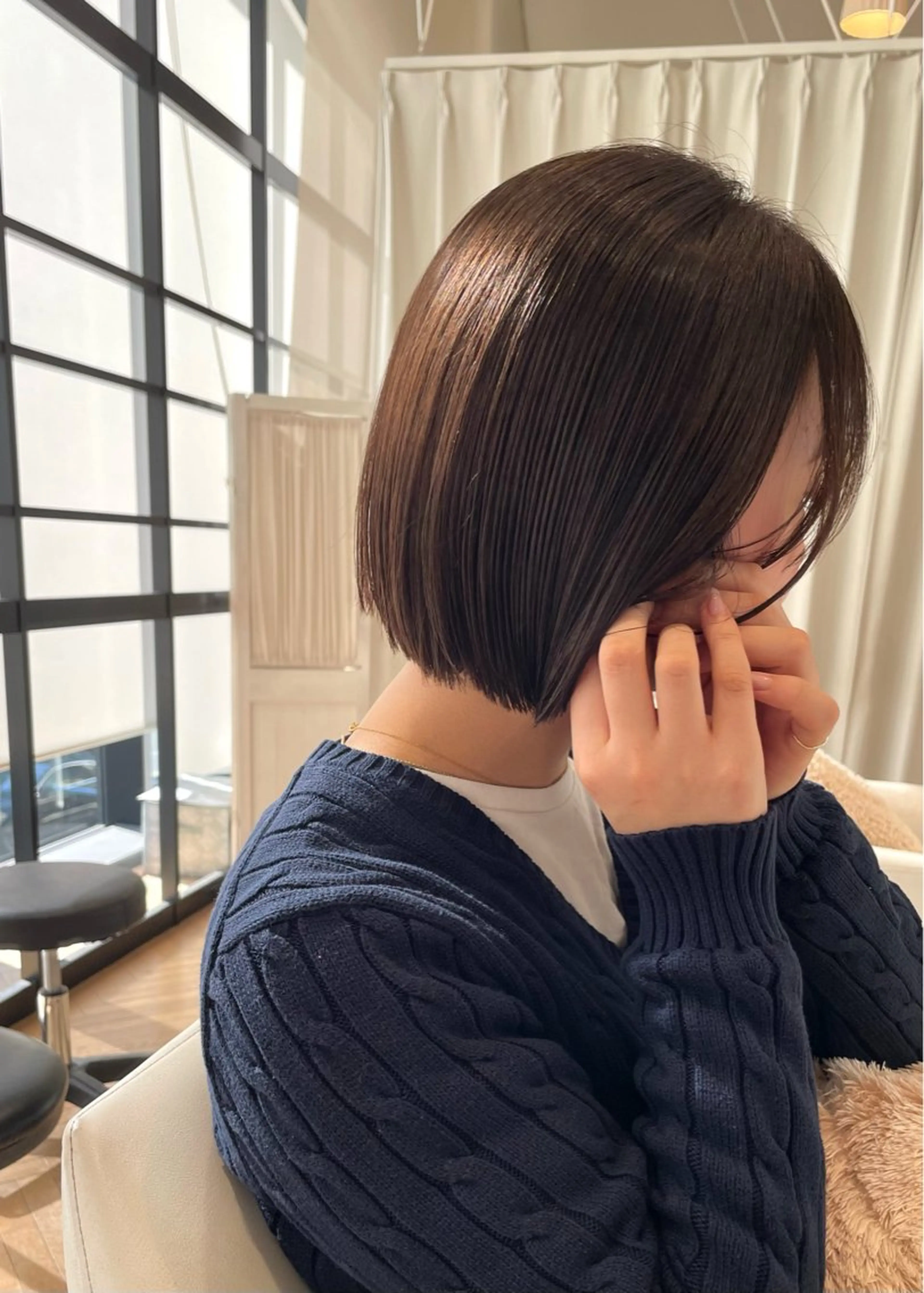 ショート カラー ブラウンカラー 透明感カラー カット ヘアカラー ELLE salon サエのヘアスタイル