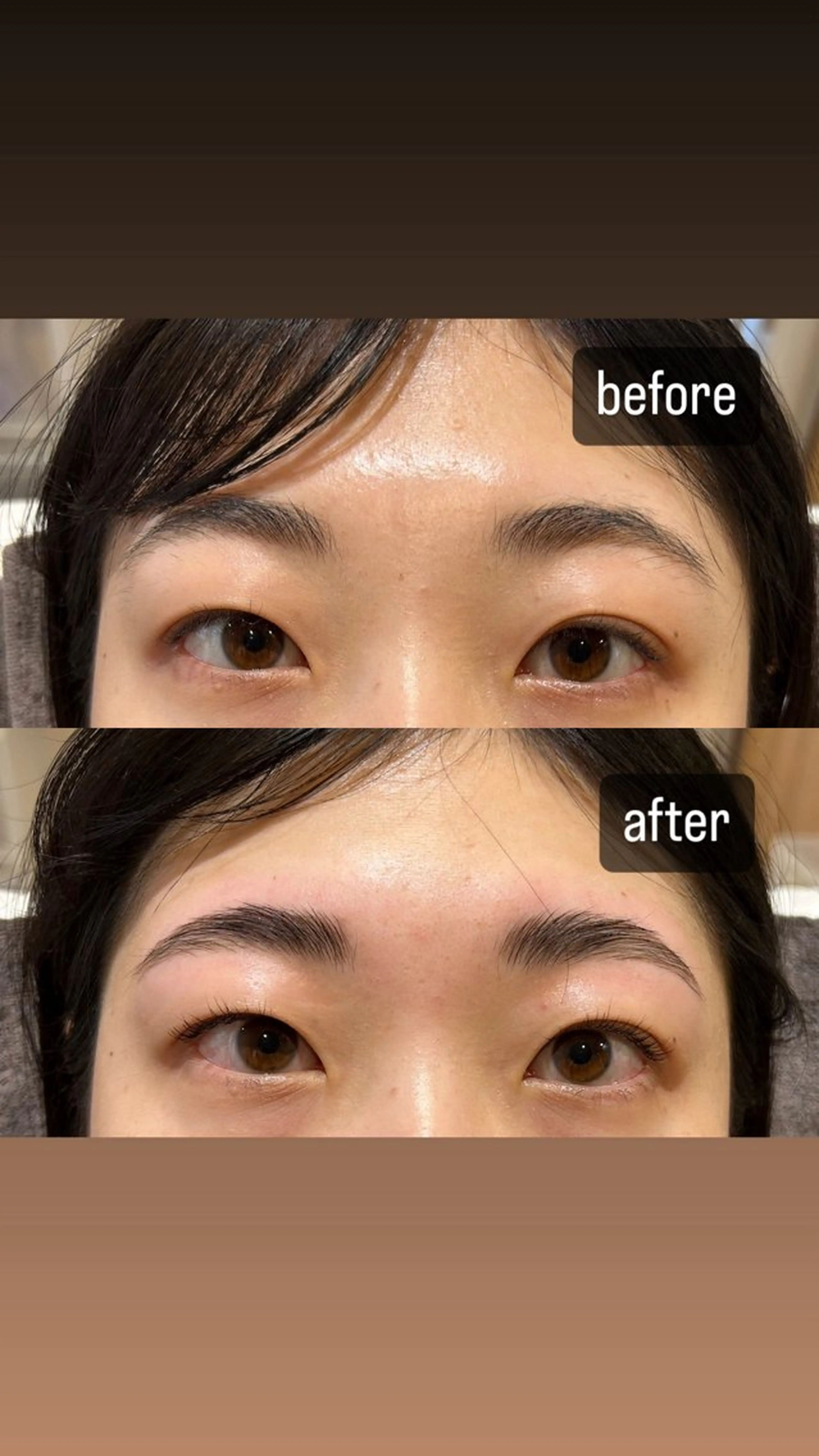 アイブロウ ハリウッドブロウリフト petitchou eyelashのマツエク・マツパデザイン