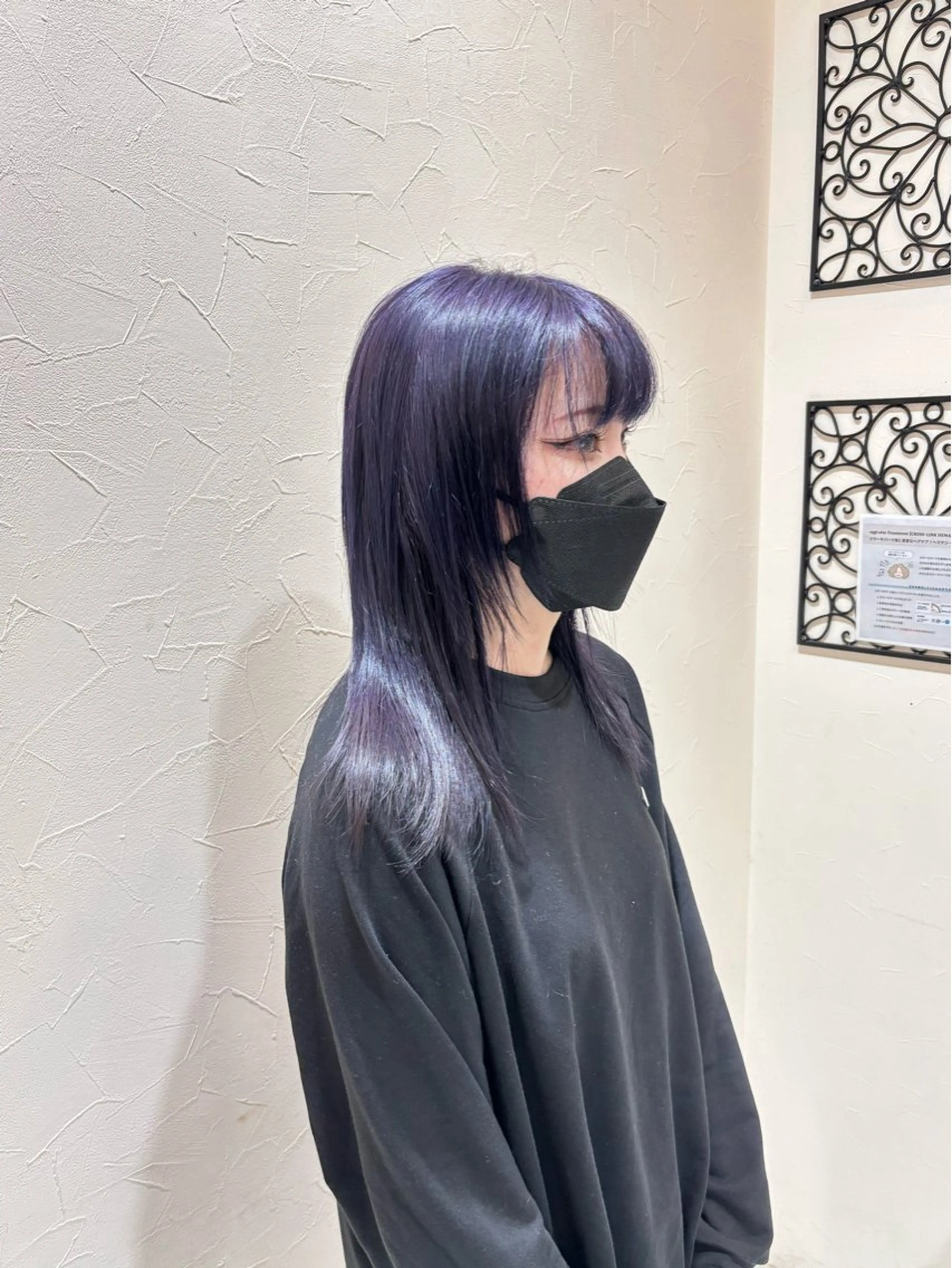 ミディアム カラー アッシュ アッシュグレー アッシュグレージュ グレージュ ラベンダーカラー カット ヘアカラー トリートメント 小野 友暉のヘアスタイル