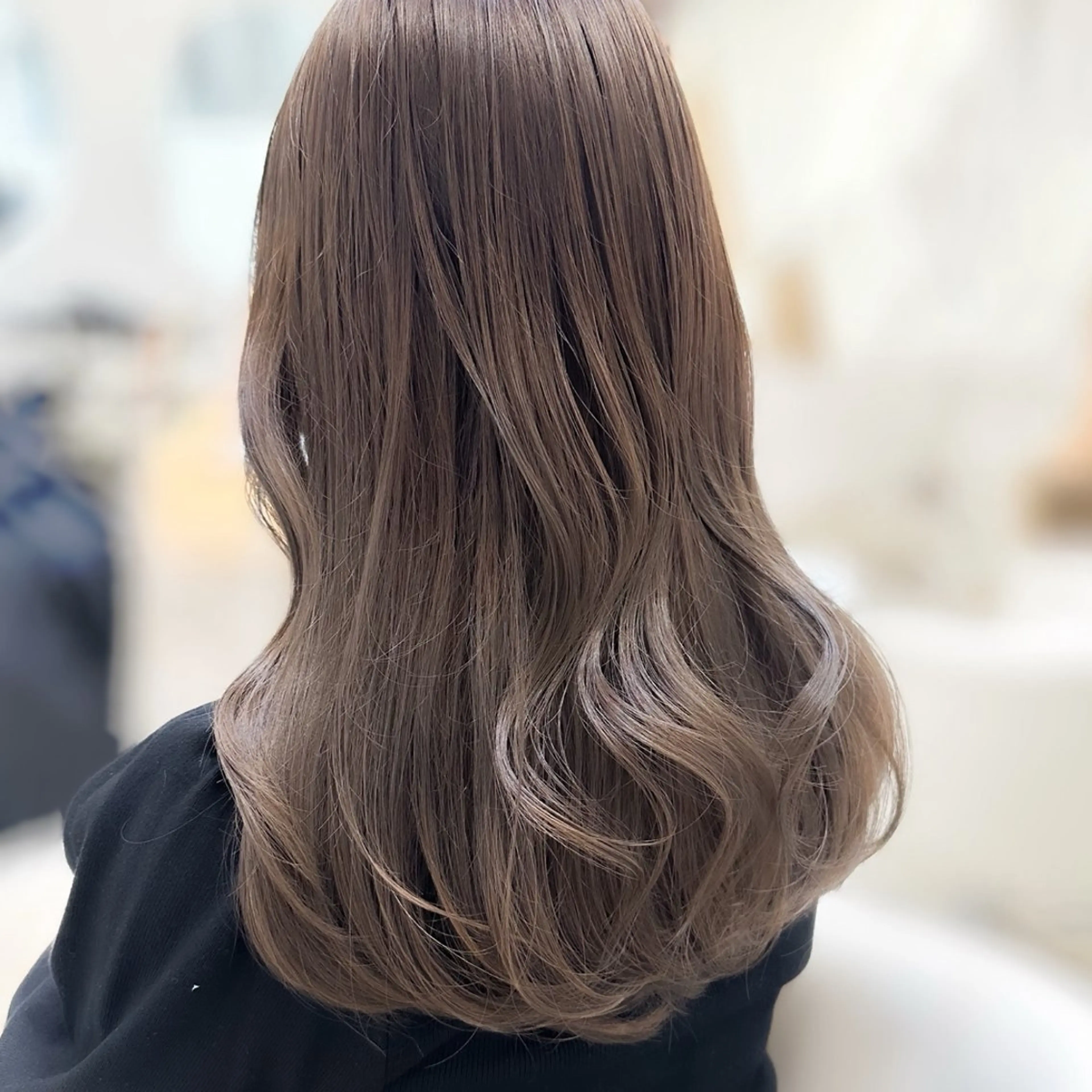 セミロング ヘアカラー 🎀Reina🎀 ベージュカラー🤍のヘアスタイル