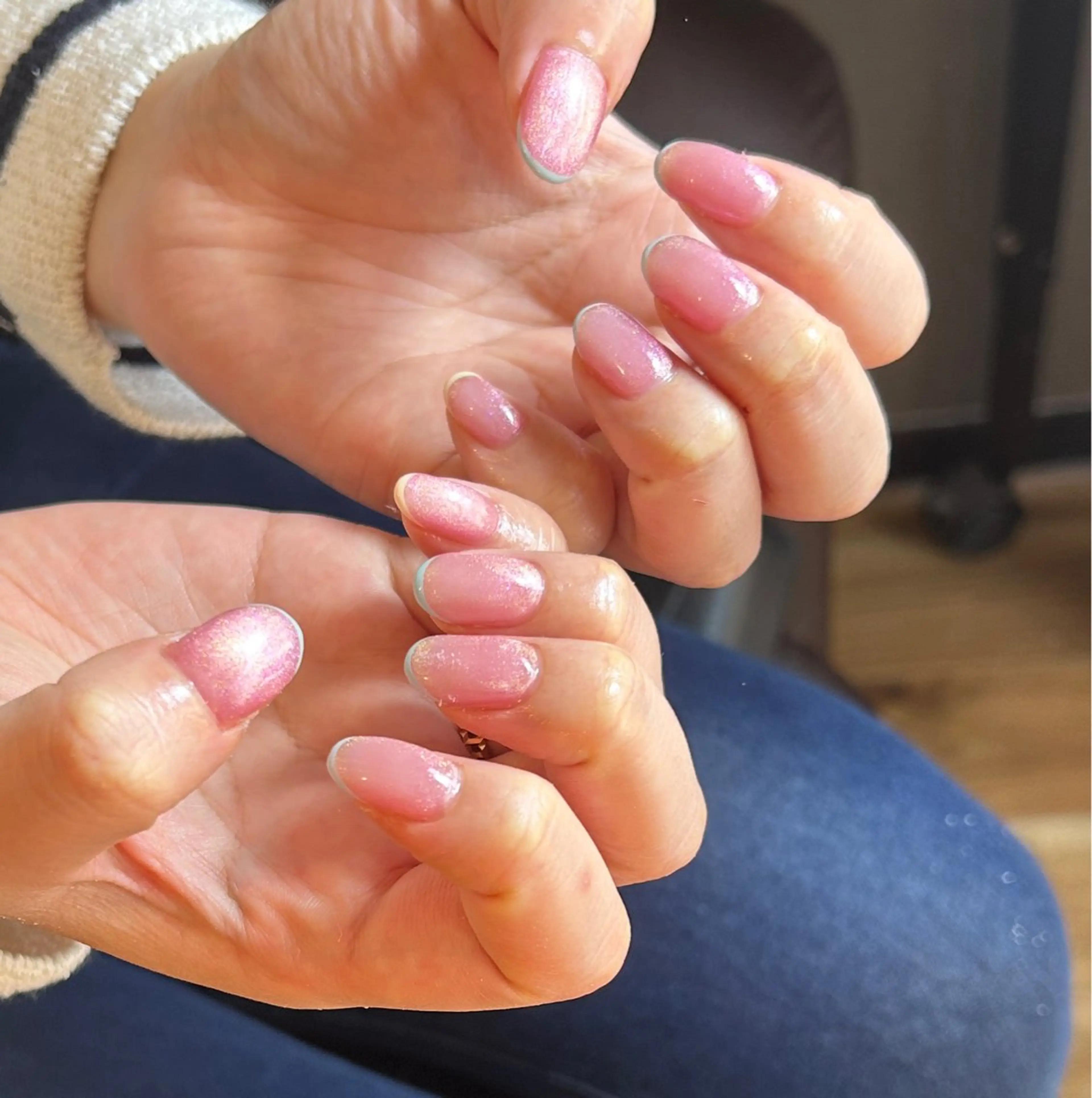 ネイル フレンチネイル マグネットネイル ハンドネイル フリーランス¨̮⃝ ネイリストOKADAのネイルデザイン