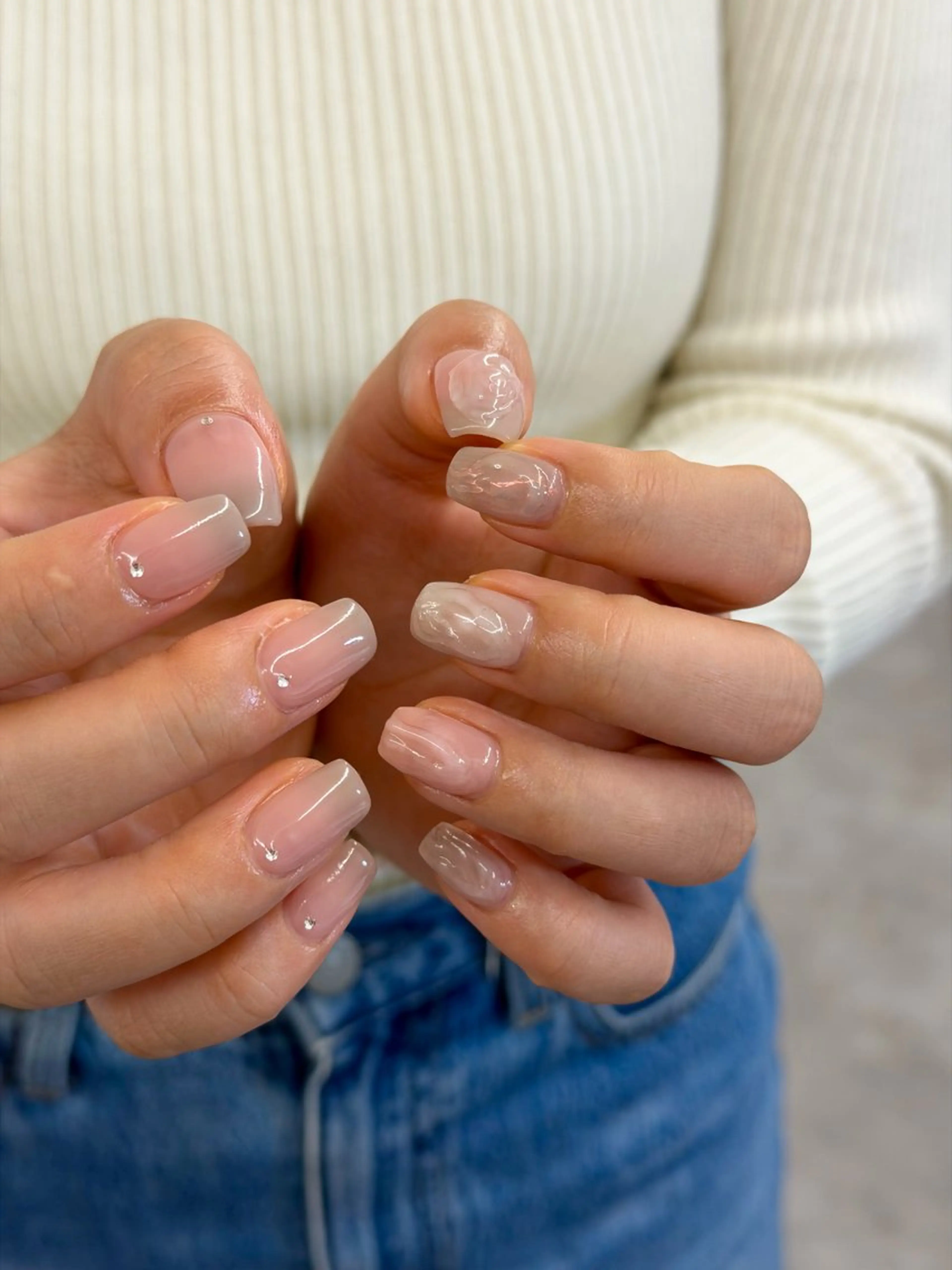 ネイル オーロラネイル ジェルネイル グラデーション キラキラネイル マグネットネイル ハンドネイル ハンドケア Bana_ Nailのその他イメージ