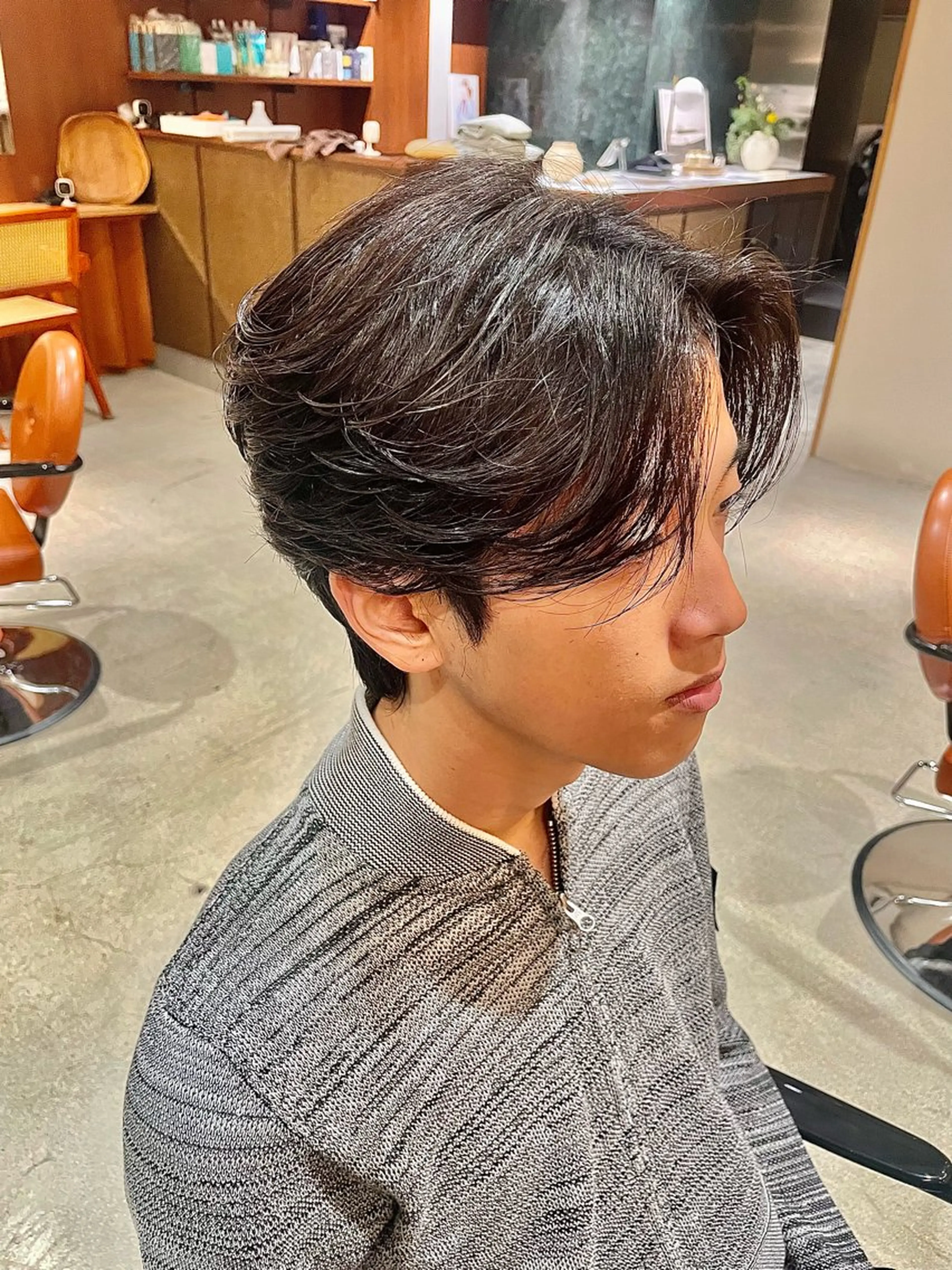 メンズ カット パーマ itsuki ／ 曲がる縮毛矯正のヘアスタイル