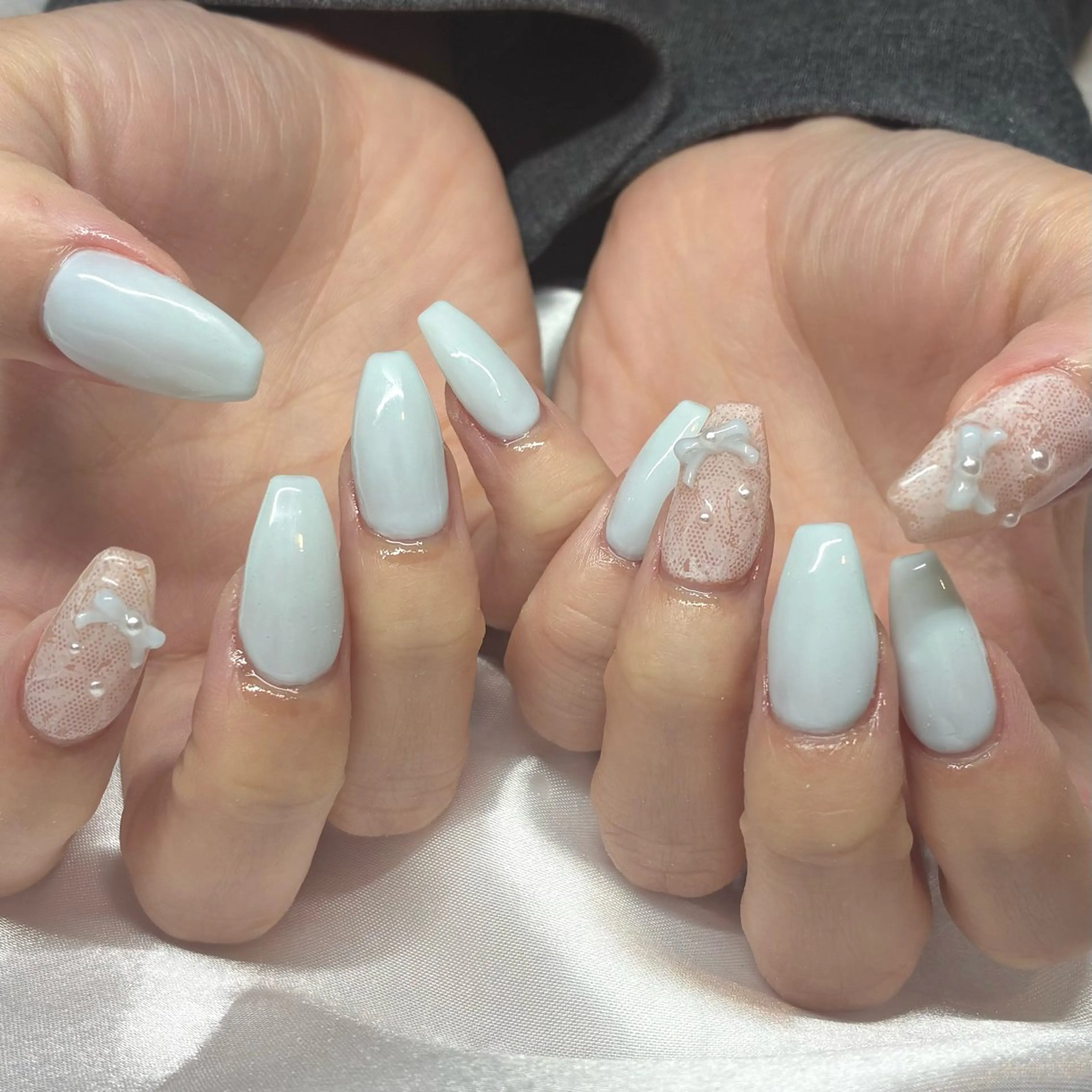 ネイル レース ハンドネイル Nail ヌシん家 AKANEのネイルデザイン