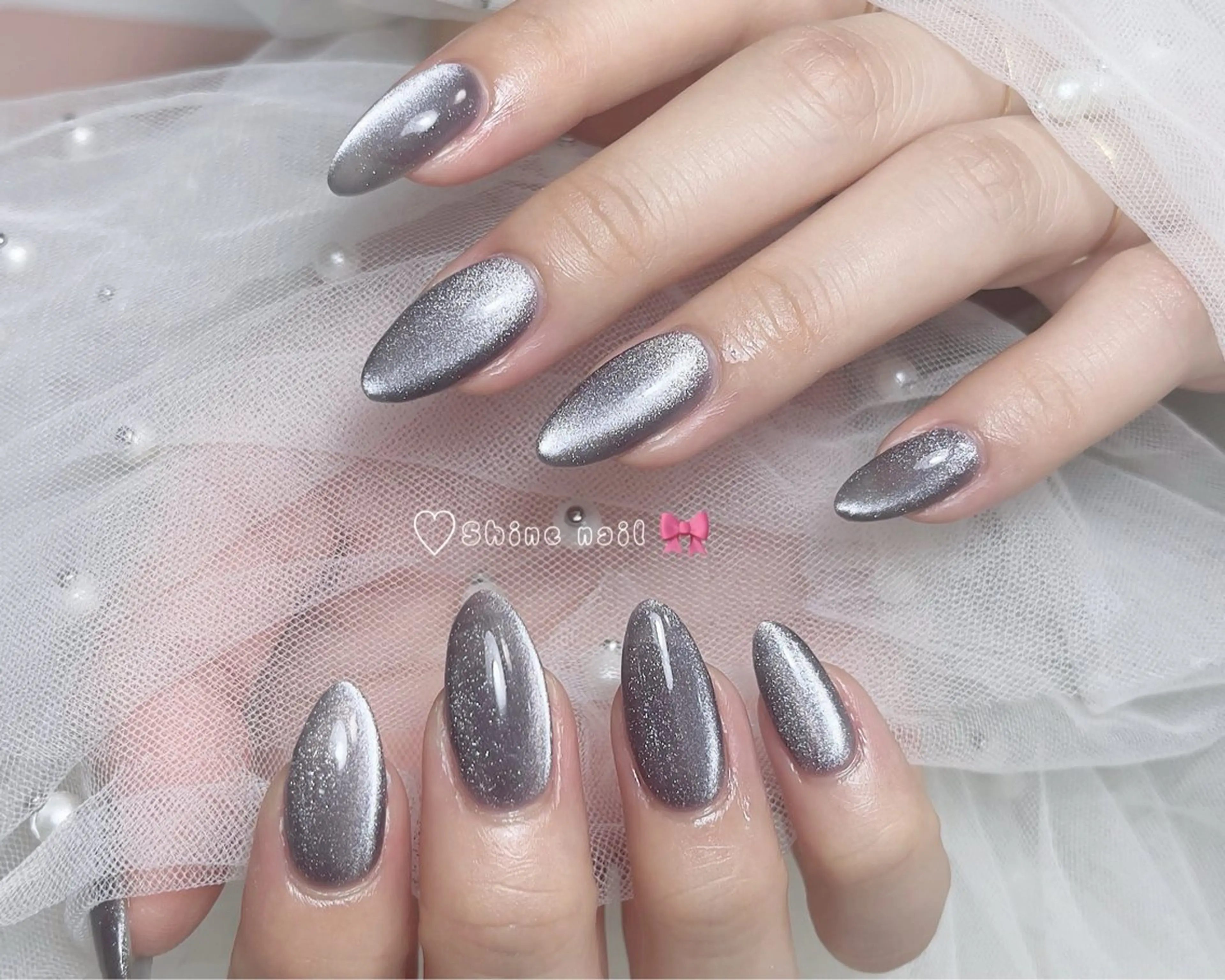 ネイル ハンドネイル 〜Shine Nail〜【サイナネイル】パラジェル／ 長さだし／持ち込み／ワンホン／フィルイン所属・shine 🎀 長さだし&デザインのネイルデザイン