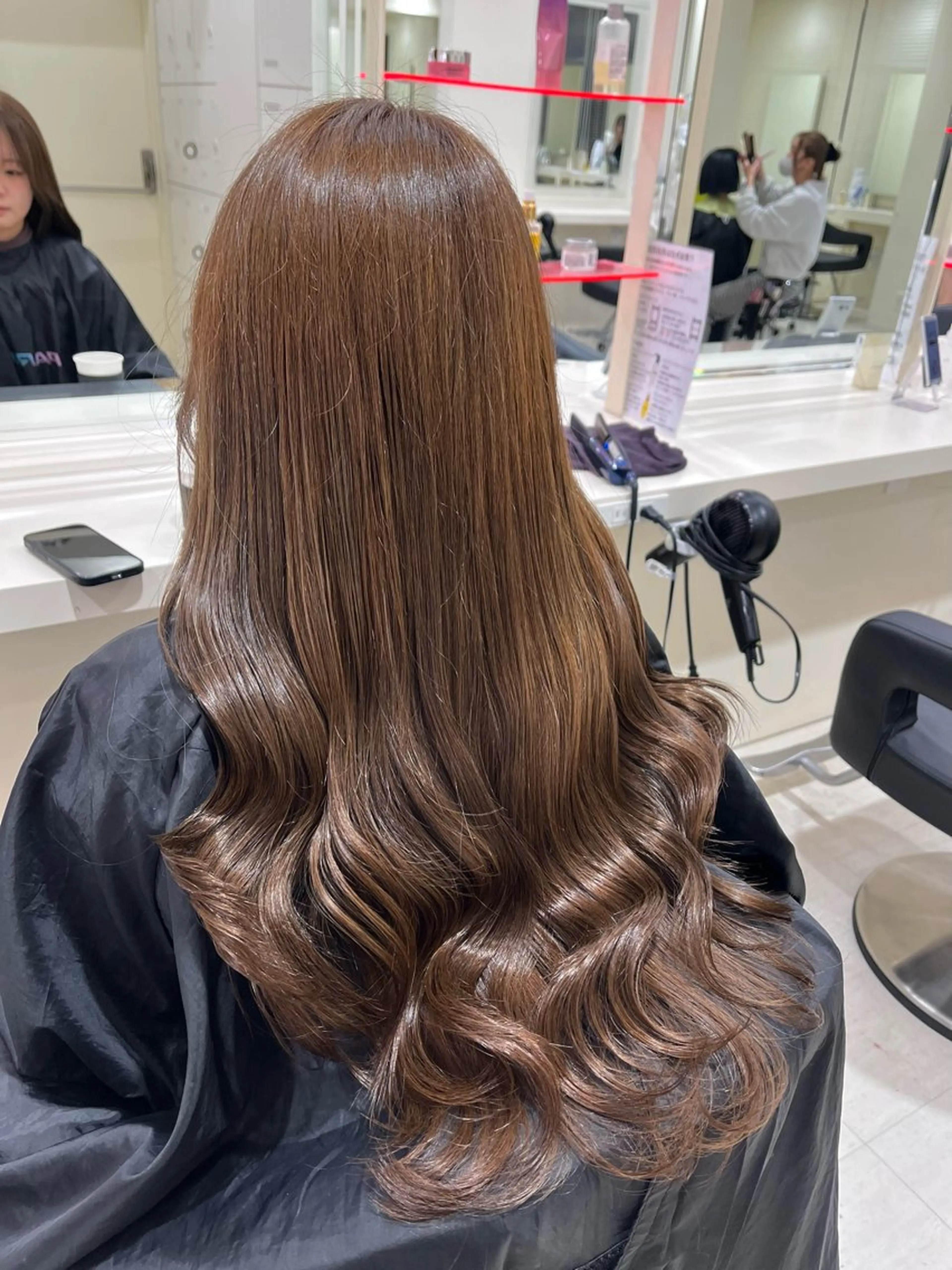 ロング カラー ロング 大人上品ベージュ 🎀HARUNAのヘアスタイル