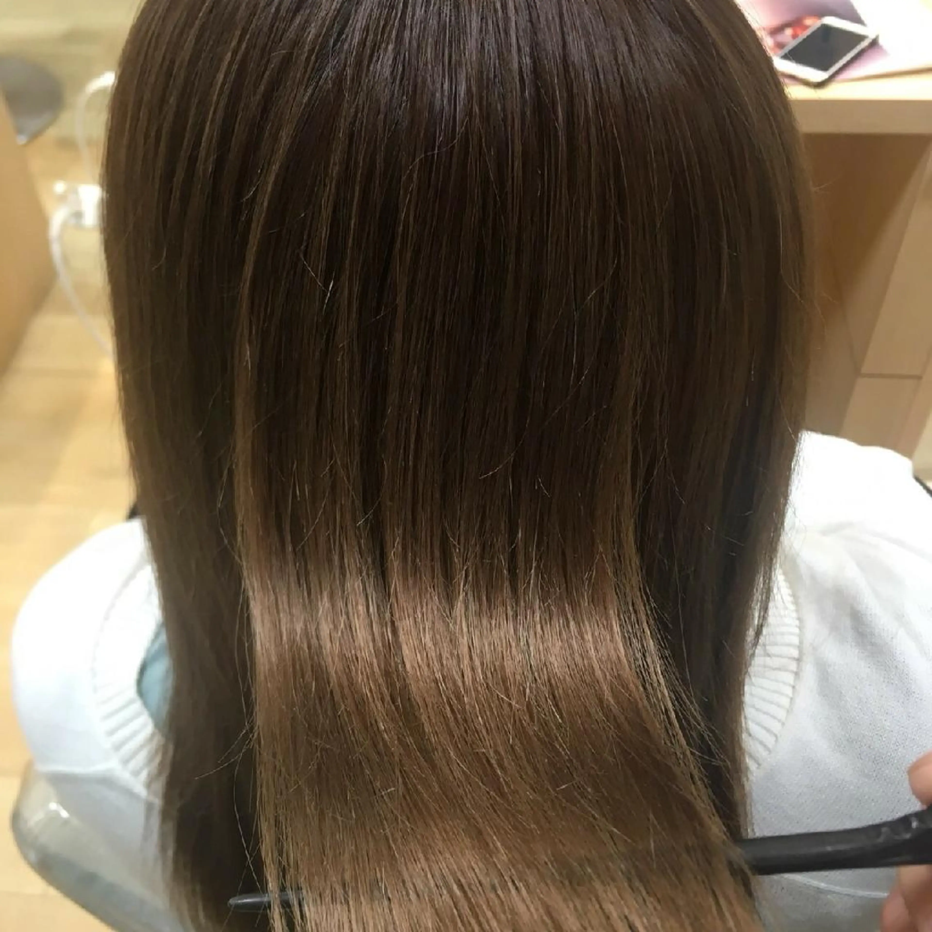 ロング 縮毛矯正 トリートメント 中村 真依のヘアスタイル