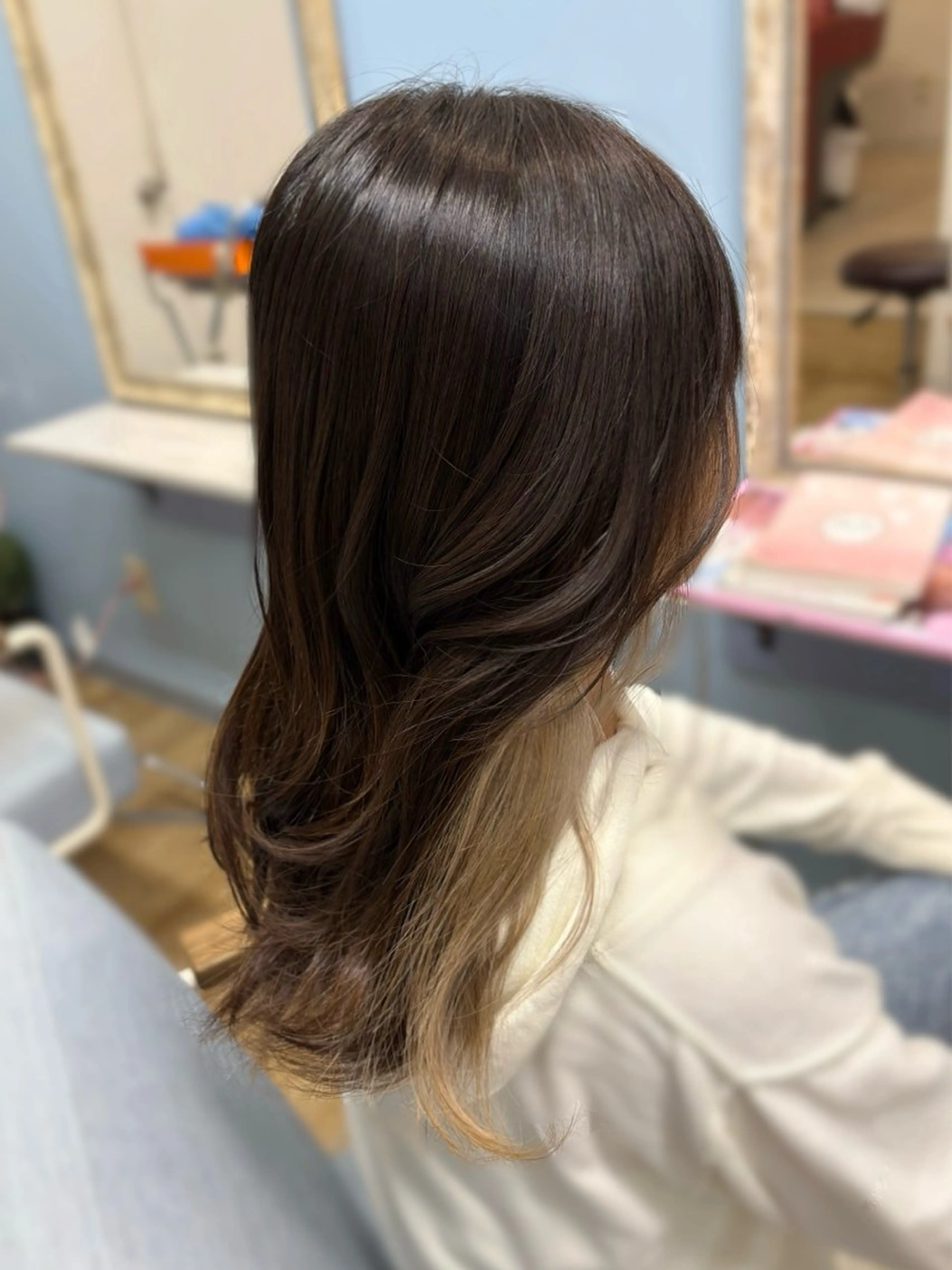 セミロング ヘアアレンジ キッズ ヘアカラー ナギサ 🐶のヘアスタイル