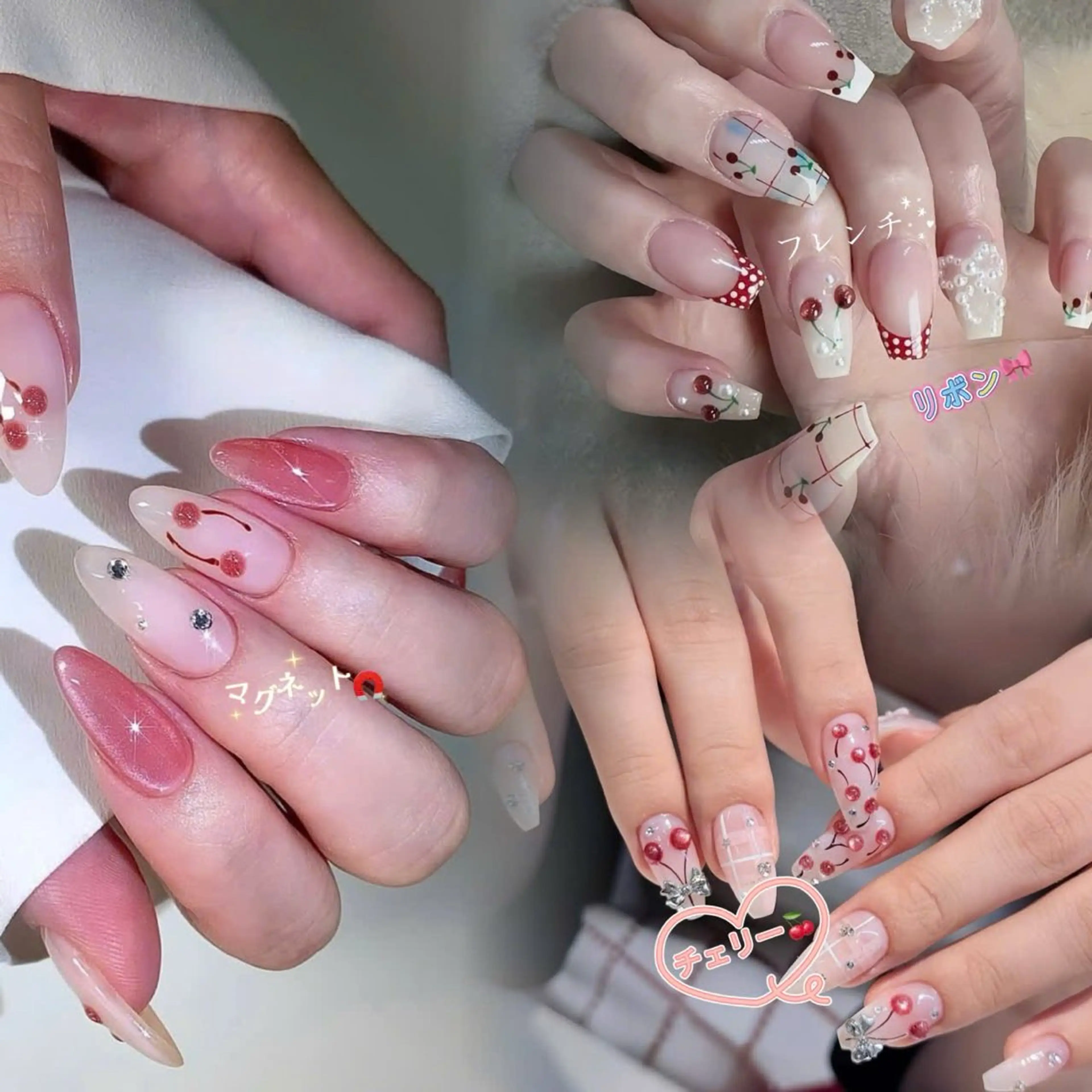 ネイル キラキラネイル マグネットネイル ミラーネイル ニュアンスネイル 春ネイル Lina nail所属・Lunaa 池袋のネイルデザイン