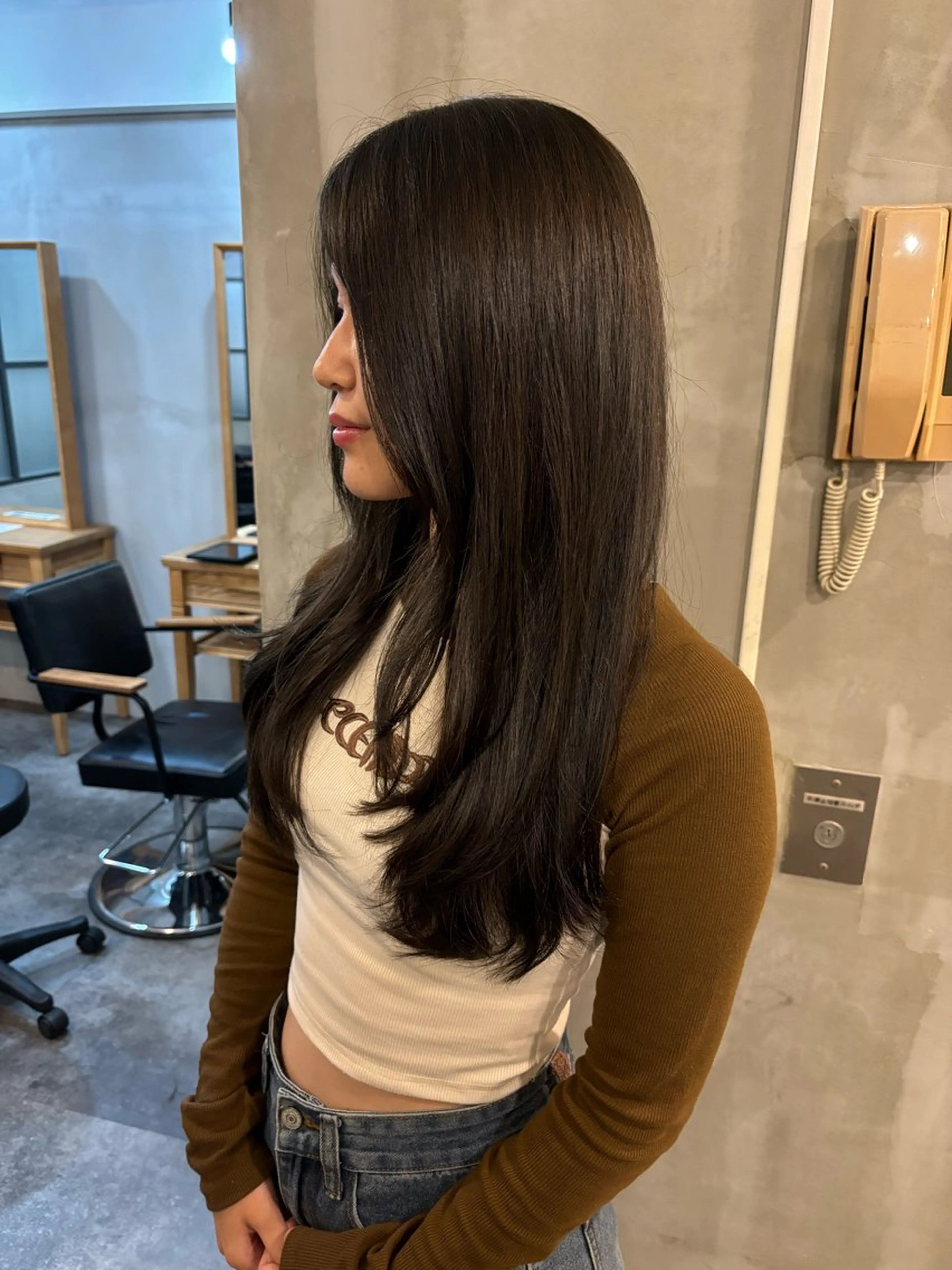 セミロング 磯野 成基のヘアスタイル