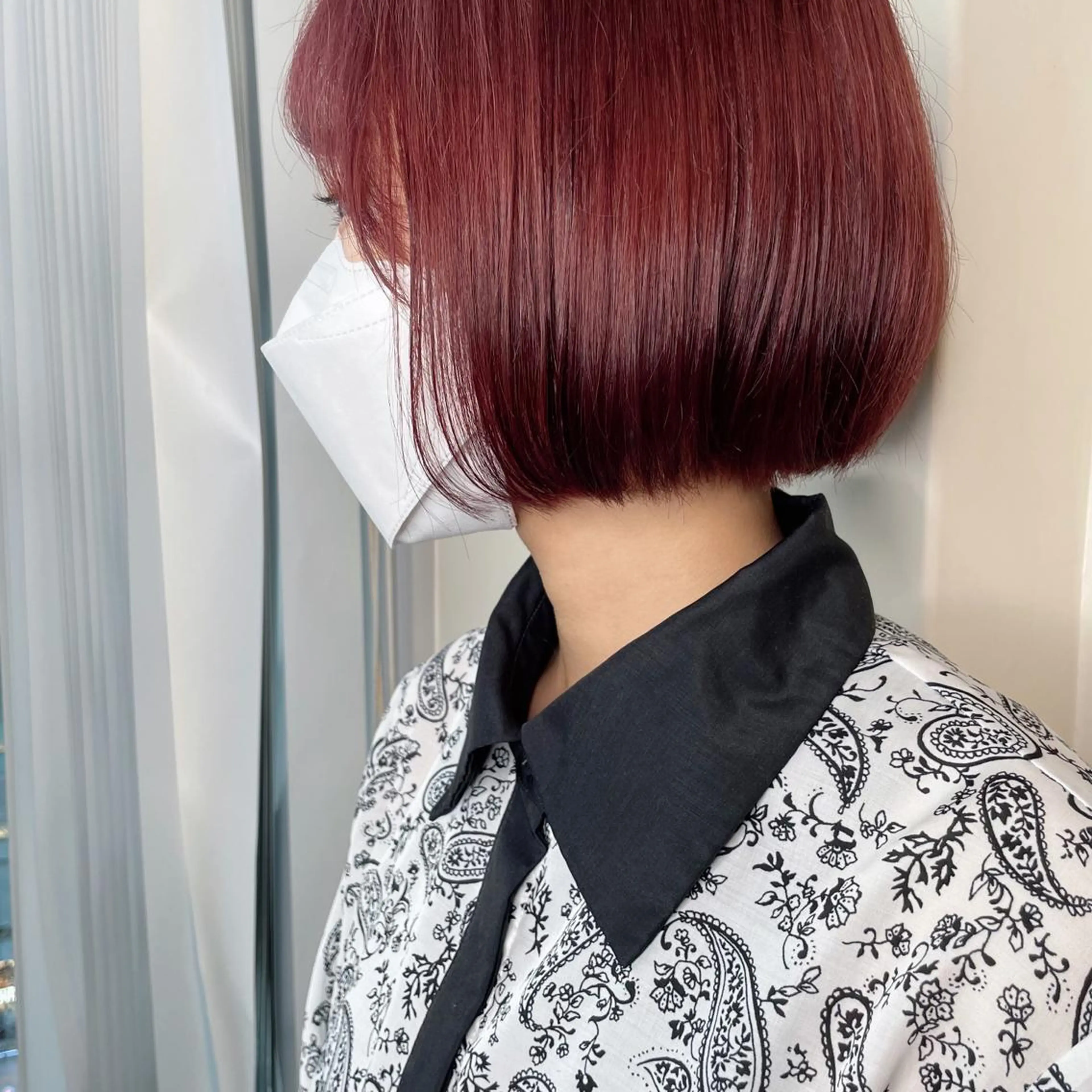 ショート カラー ピンクカラー カット ヘアカラー ボブウルフ／ボブ Satsuki【名駅のヘアスタイル