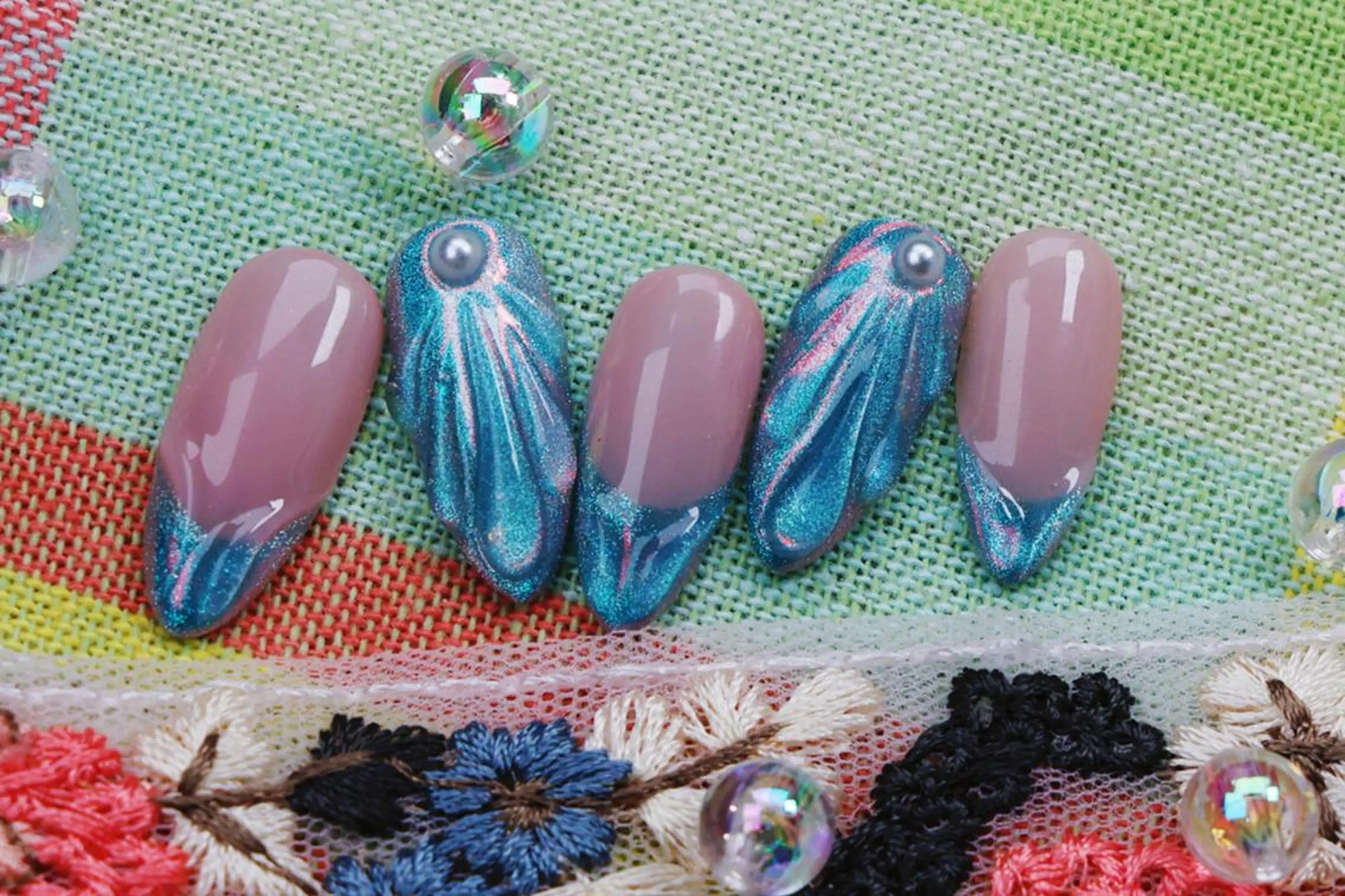 ネイル ハロウィン ロングネイル マグネットネイル スカルプネイル ネイルチップ ハンドネイル MSSugar Nailのネイルデザイン