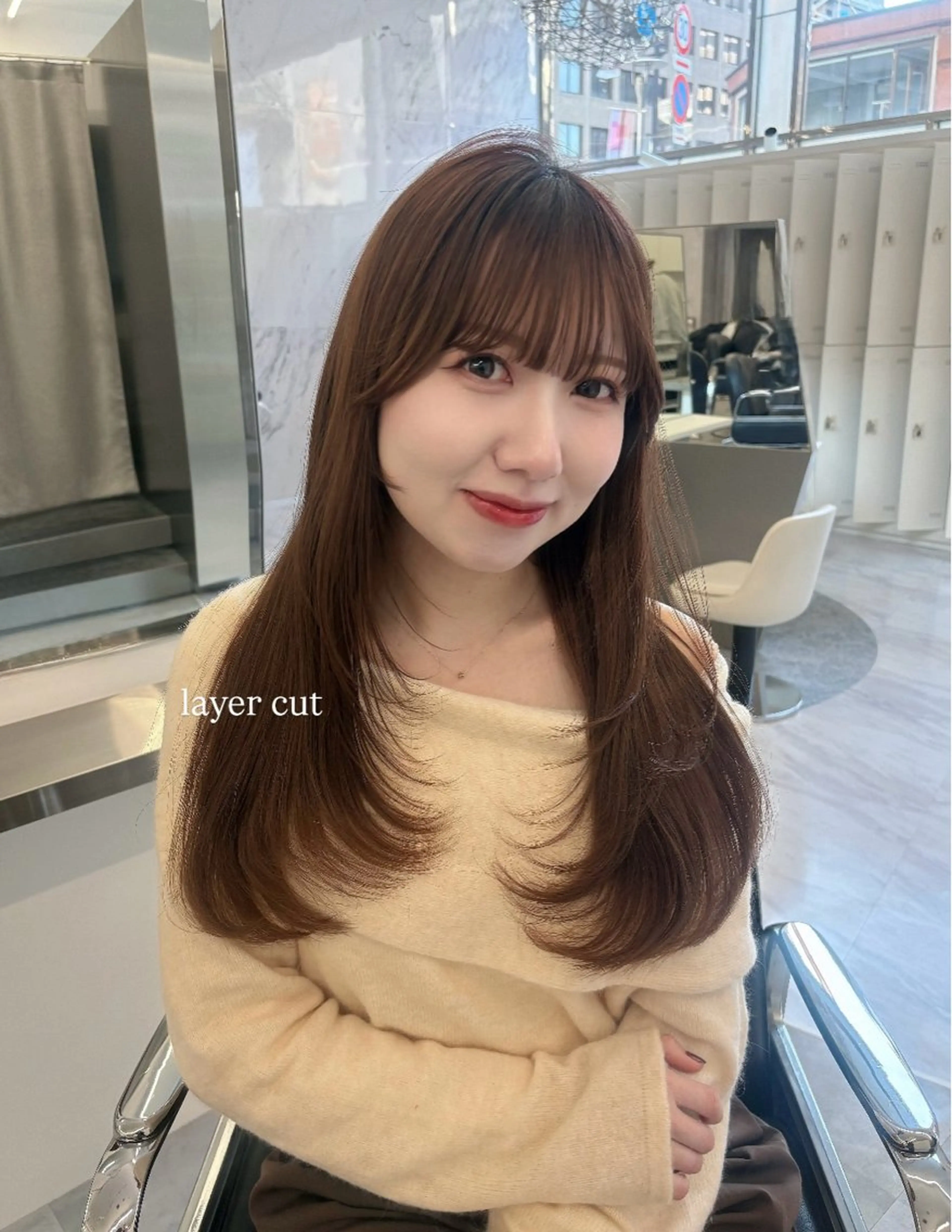 ロング レイヤーカット カット Parve Mix/ 平 奈果🎀のヘアスタイル